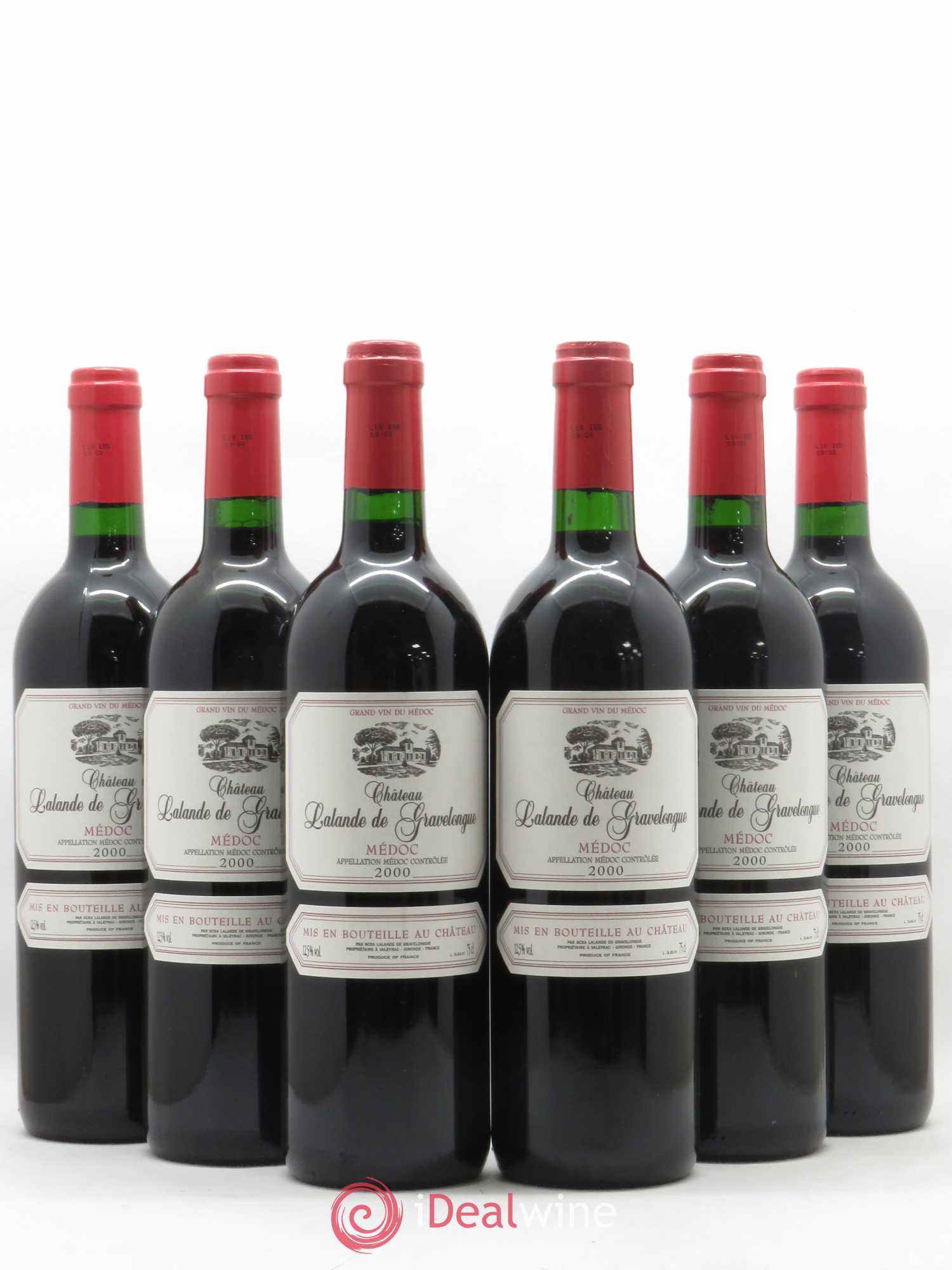 Bordeaux Médoc Château Lalande De Gravelongue 2000 - Posten von 6 Flaschen - 0