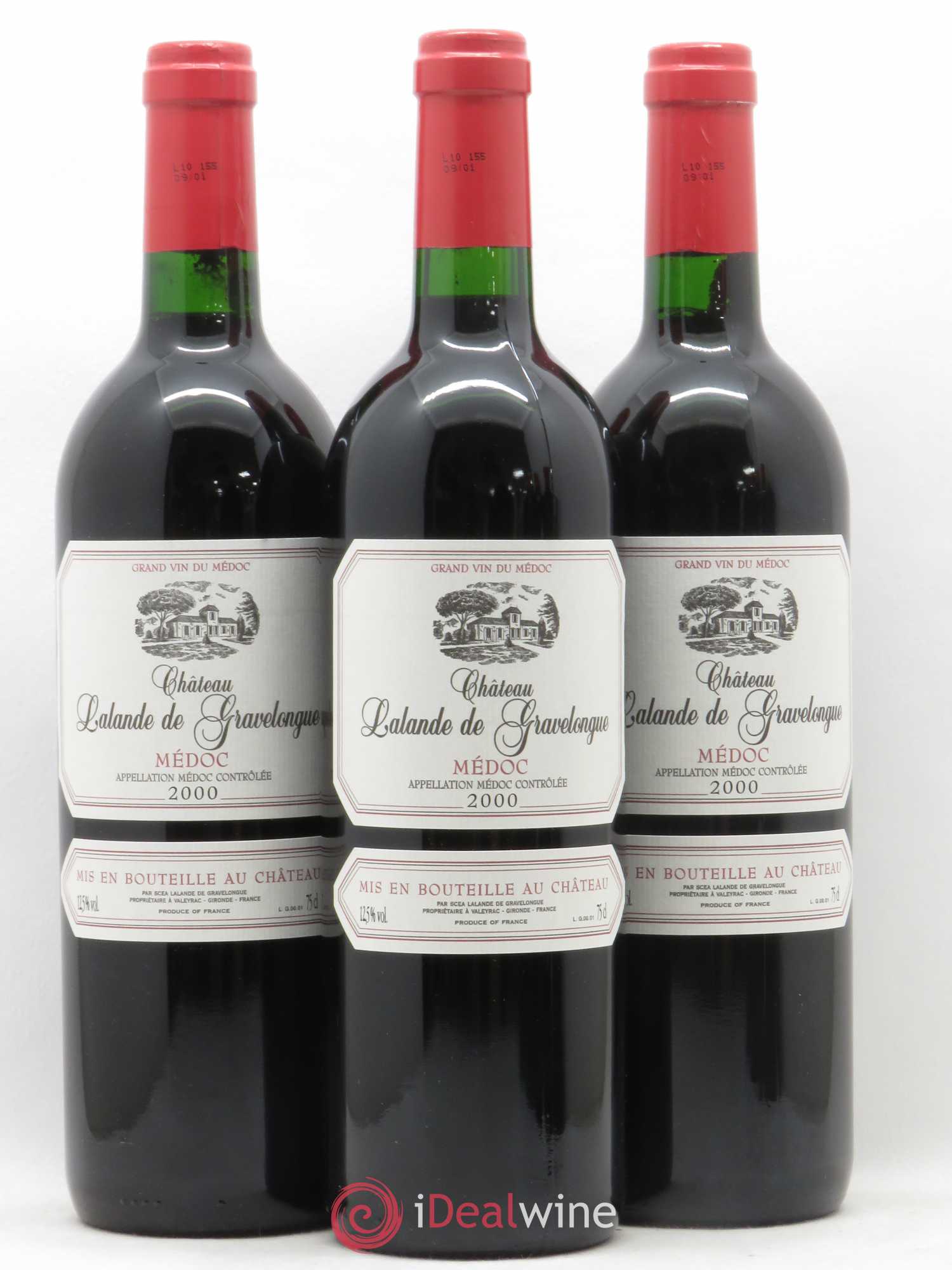 Bordeaux Médoc Château Lalande De Gravelongue 2000 - Posten von 12 Flaschen - 4