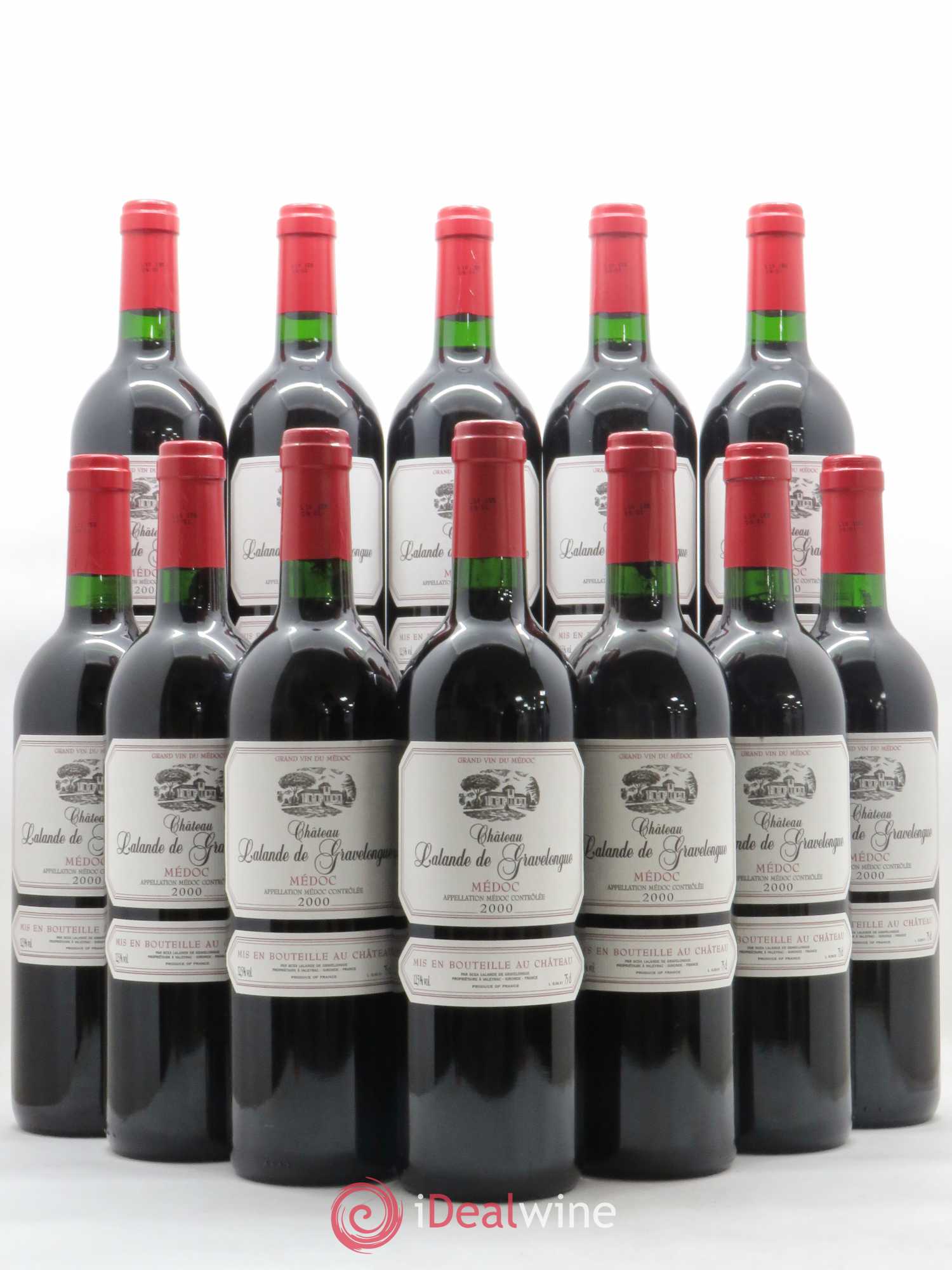 Bordeaux Médoc Château Lalande De Gravelongue 2000 - Posten von 12 Flaschen - 0