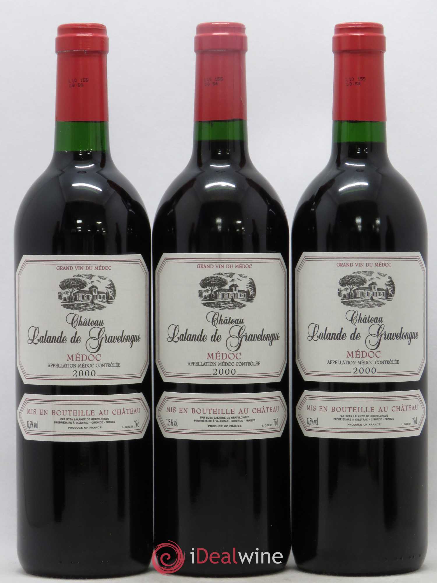 Médoc Château Lalande De Gravelongue 2000 - Lot de 6 bouteilles - 2