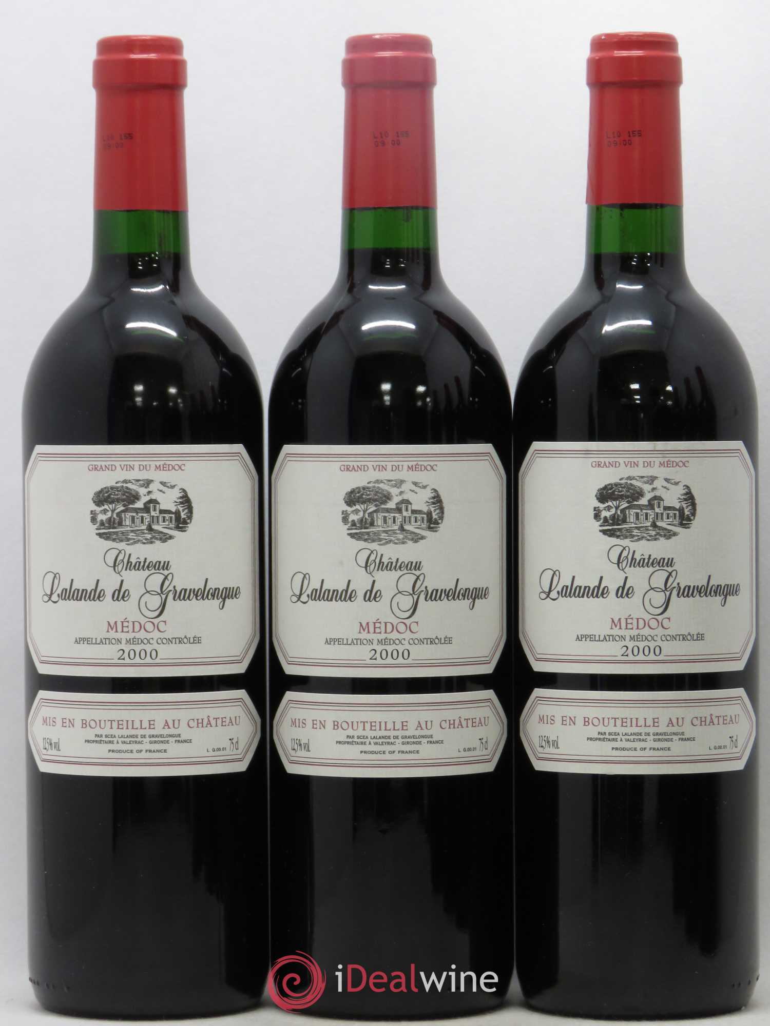 Médoc Château Lalande De Gravelongue 2000 - Lot de 6 bouteilles - 1