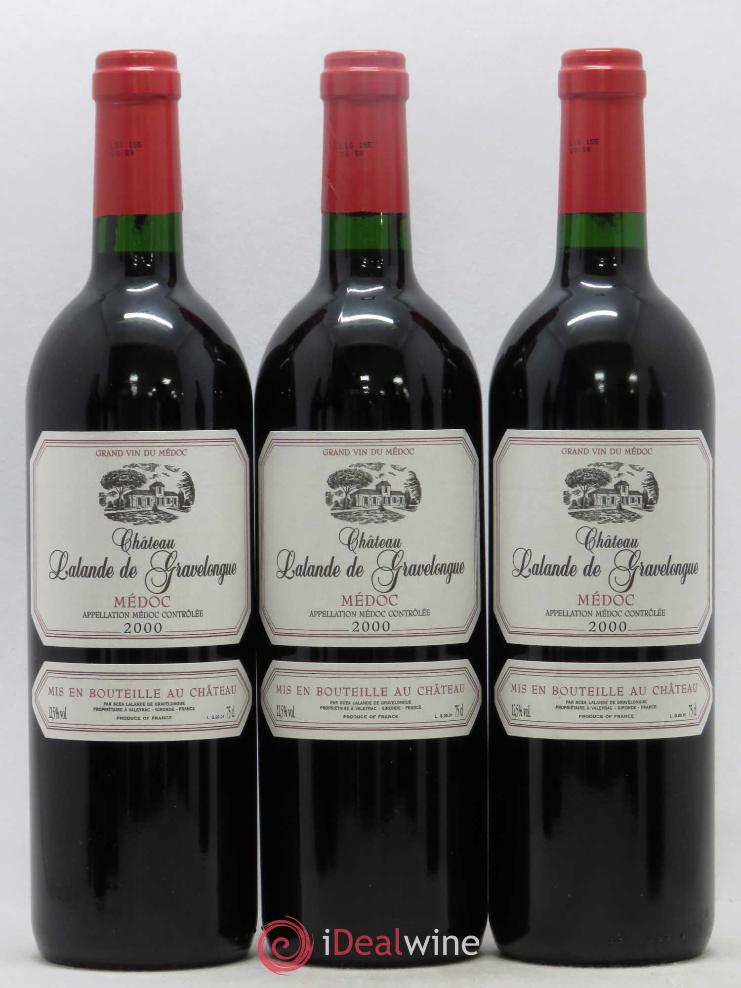 Médoc Château Lalande De Gravelongue 2000 - Lot de 12 bouteilles - 2