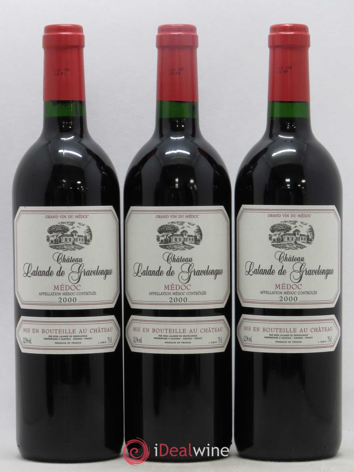 Médoc Château Lalande De Gravelongue 2000 - Lot de 12 bouteilles - 3