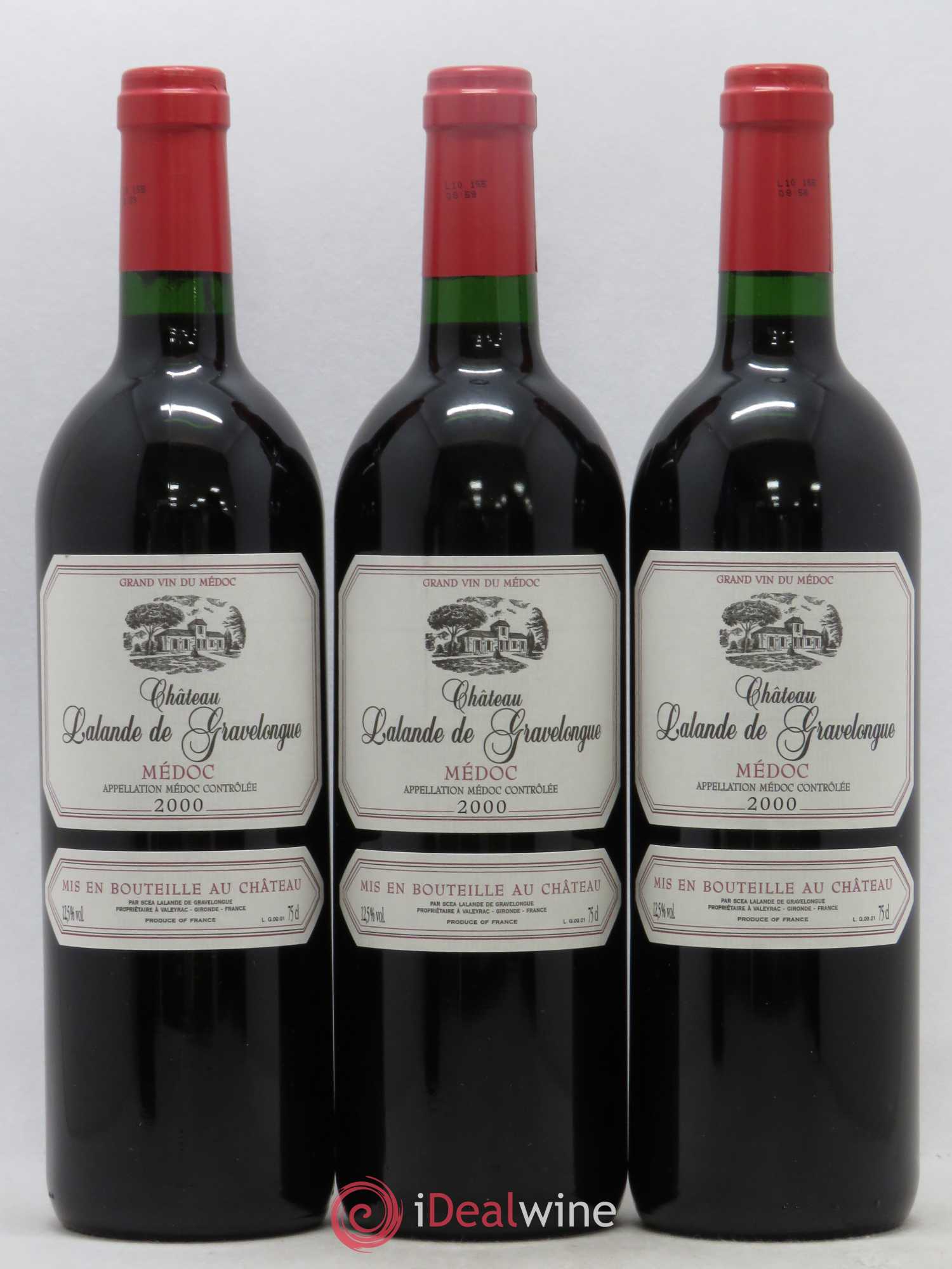 Médoc Château Lalande De Gravelongue 2000 - Lot de 12 bouteilles - 4