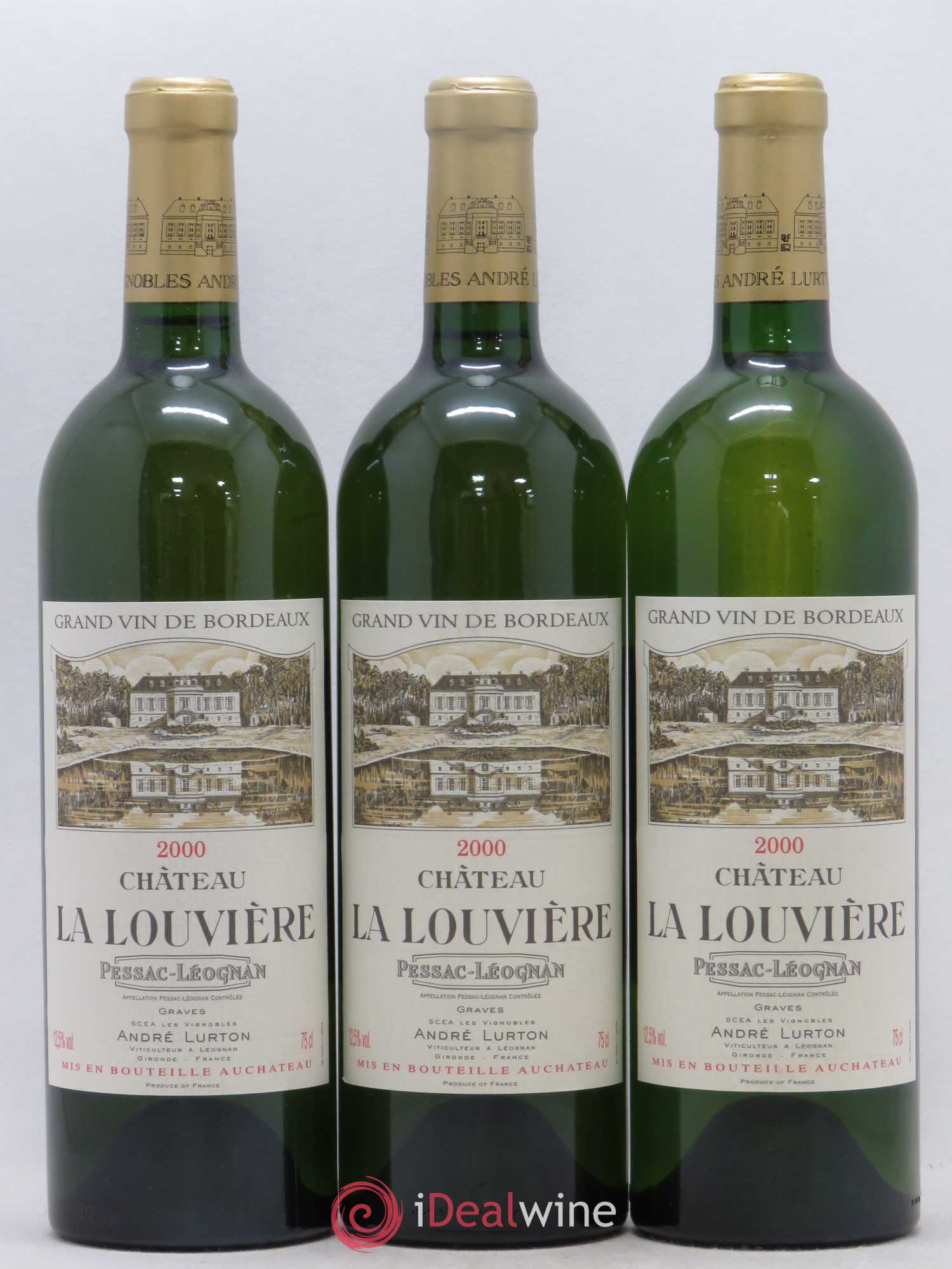 Château la Louvière 2000 - Lot de 3 bouteilles - 0
