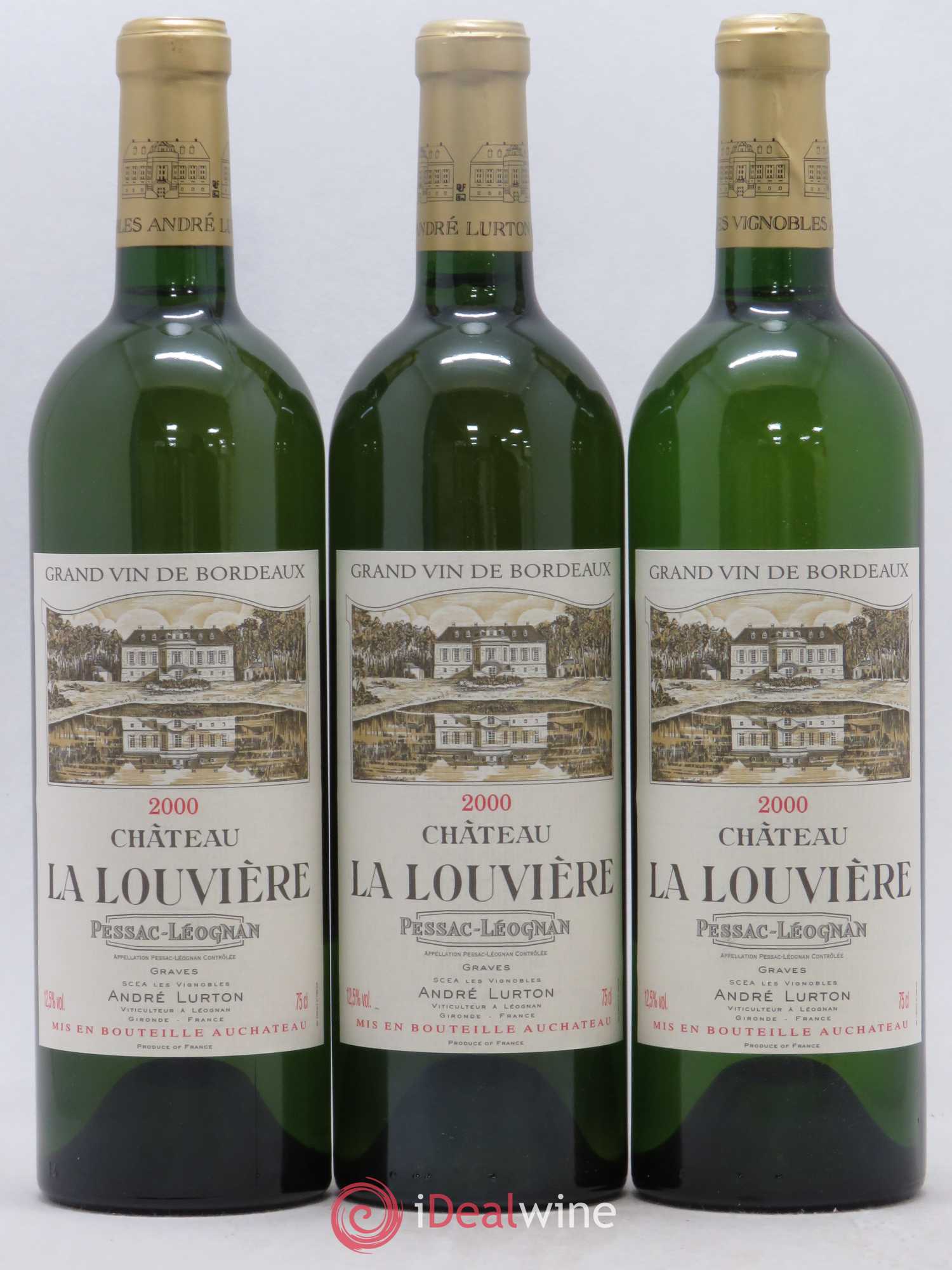 Château la Louvière 2000 - Lot de 3 bouteilles - 0