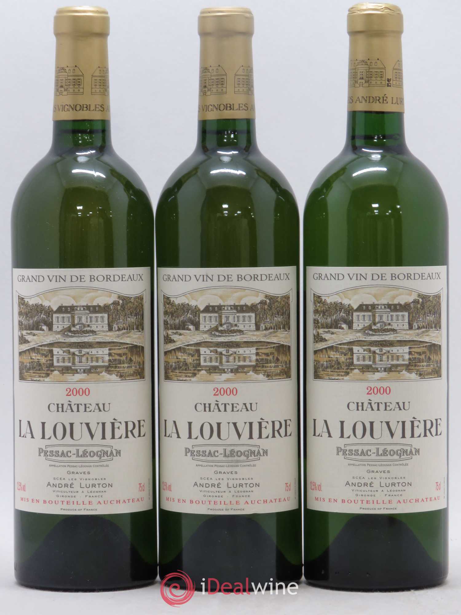 Château la Louvière 2000 - Lot de 3 bouteilles - 0