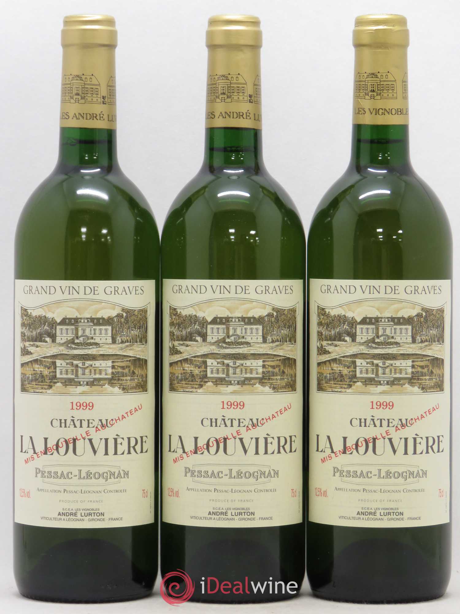 Château la Louvière 1999 - Lot de 3 bouteilles - 0
