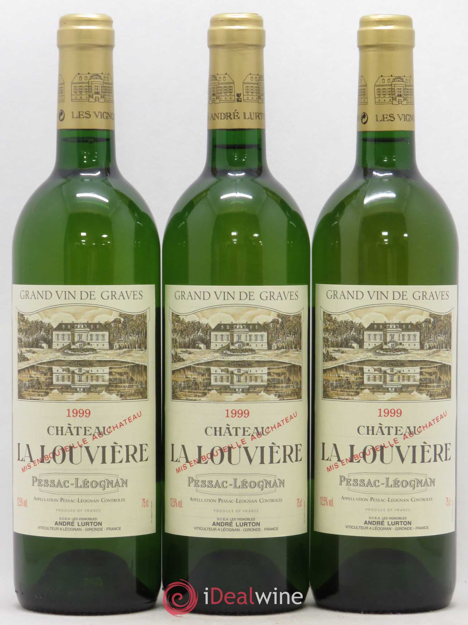 Château la Louvière 1999 - Lot de 3 bouteilles - 0
