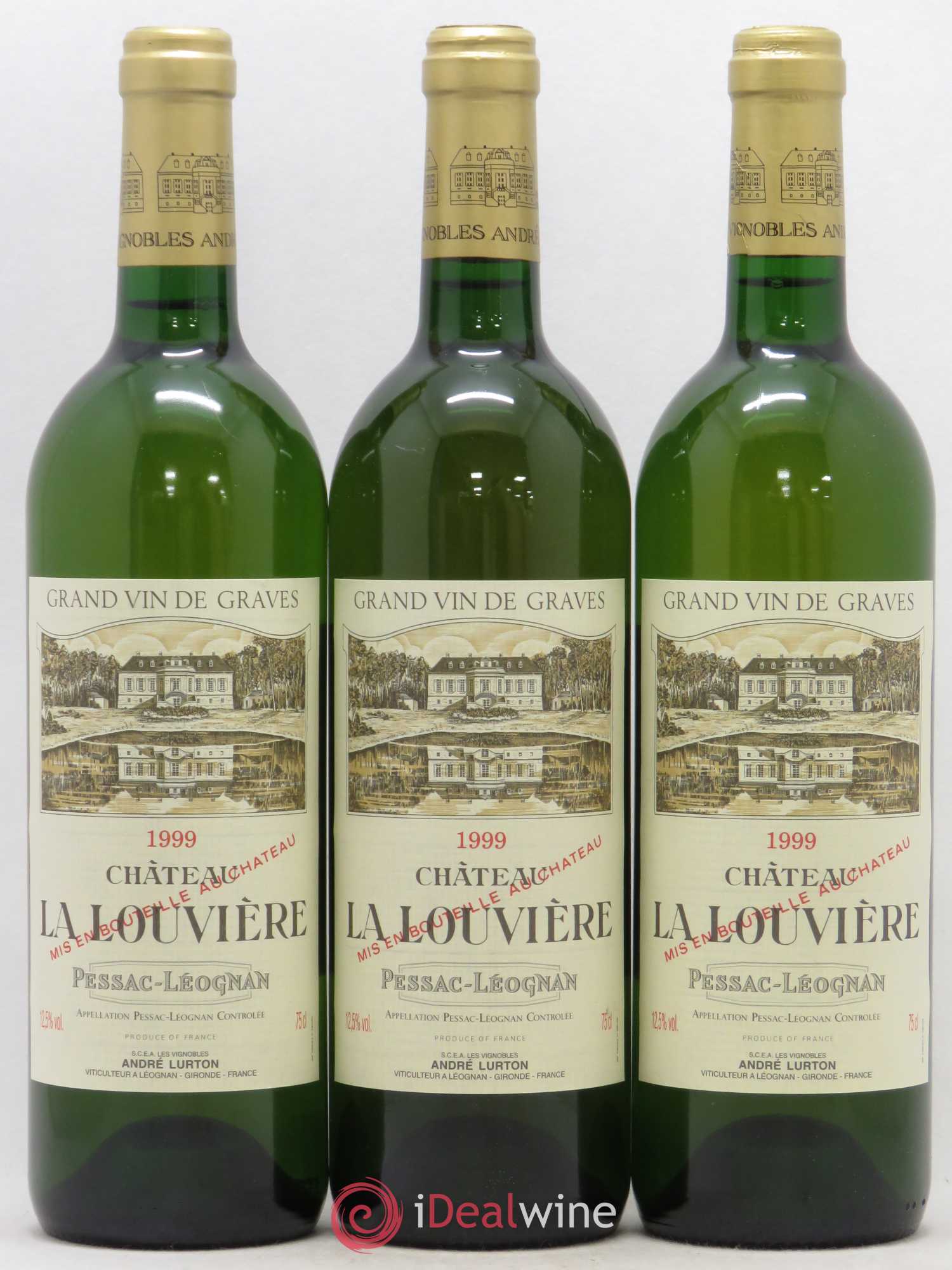 Château la Louvière 1999 - Lot de 3 bouteilles - 0