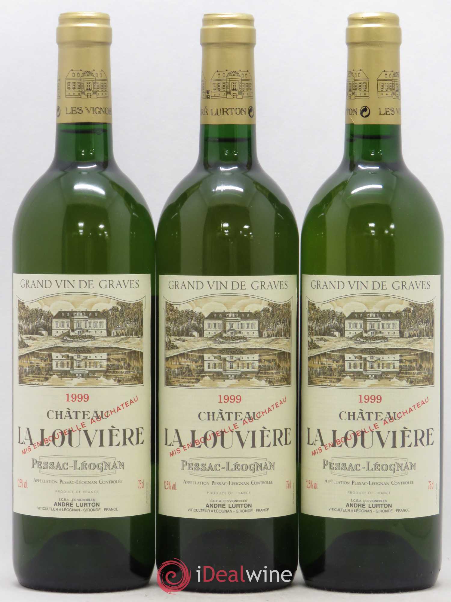 Château la Louvière 1999 - Lot de 3 bouteilles - 0