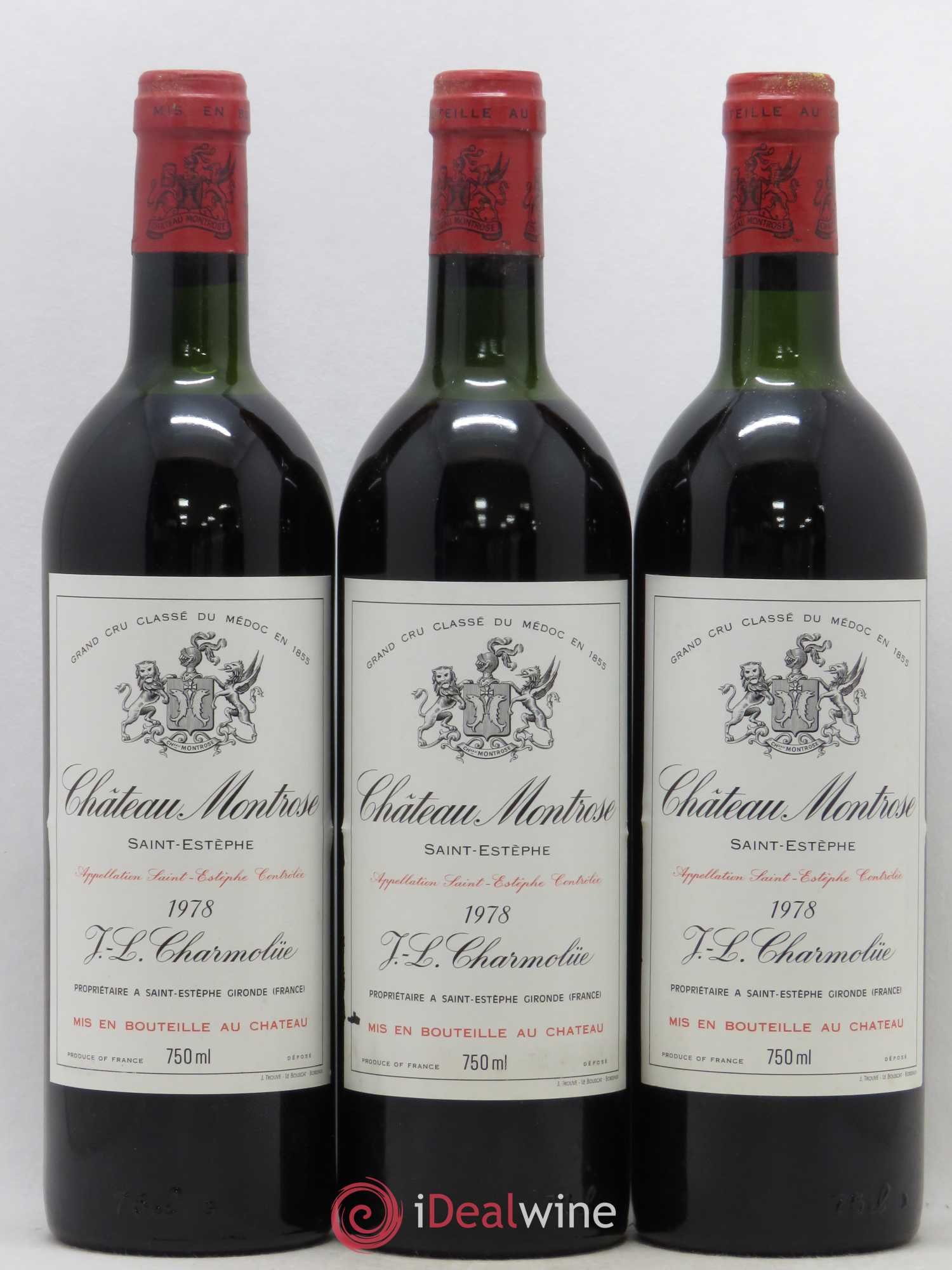 Château Montrose 2ème Grand Cru Classé 1978 - Lot de 3 bouteilles - 0