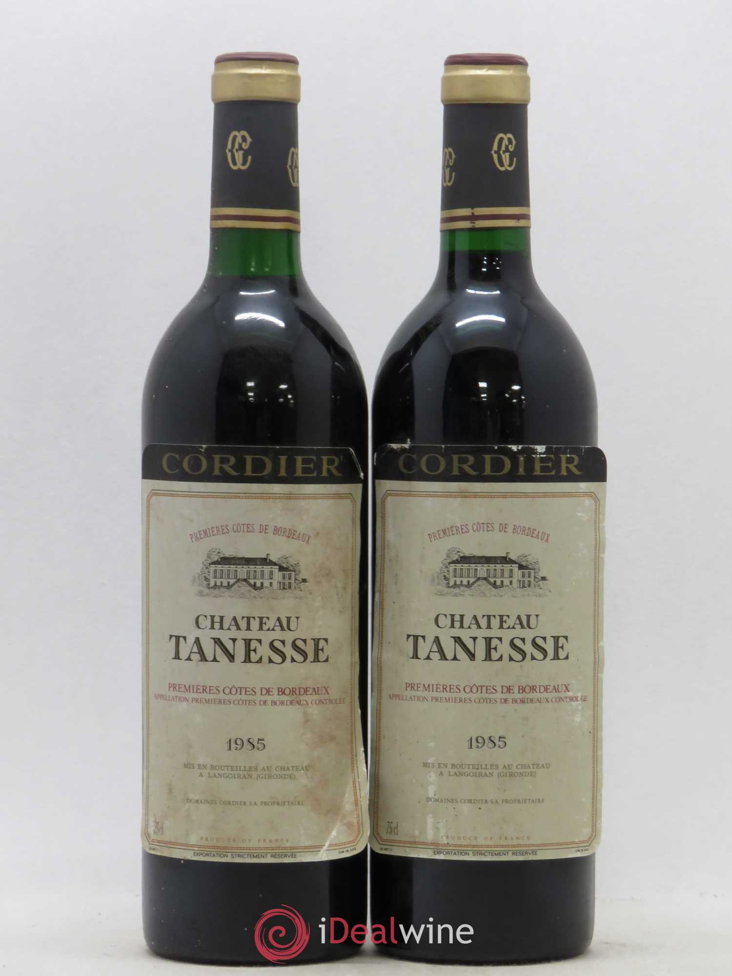 Bordeaux Premières Côtes-de-Bordeaux Château Tanesse 1985 - Posten von 2 Flaschen - 0