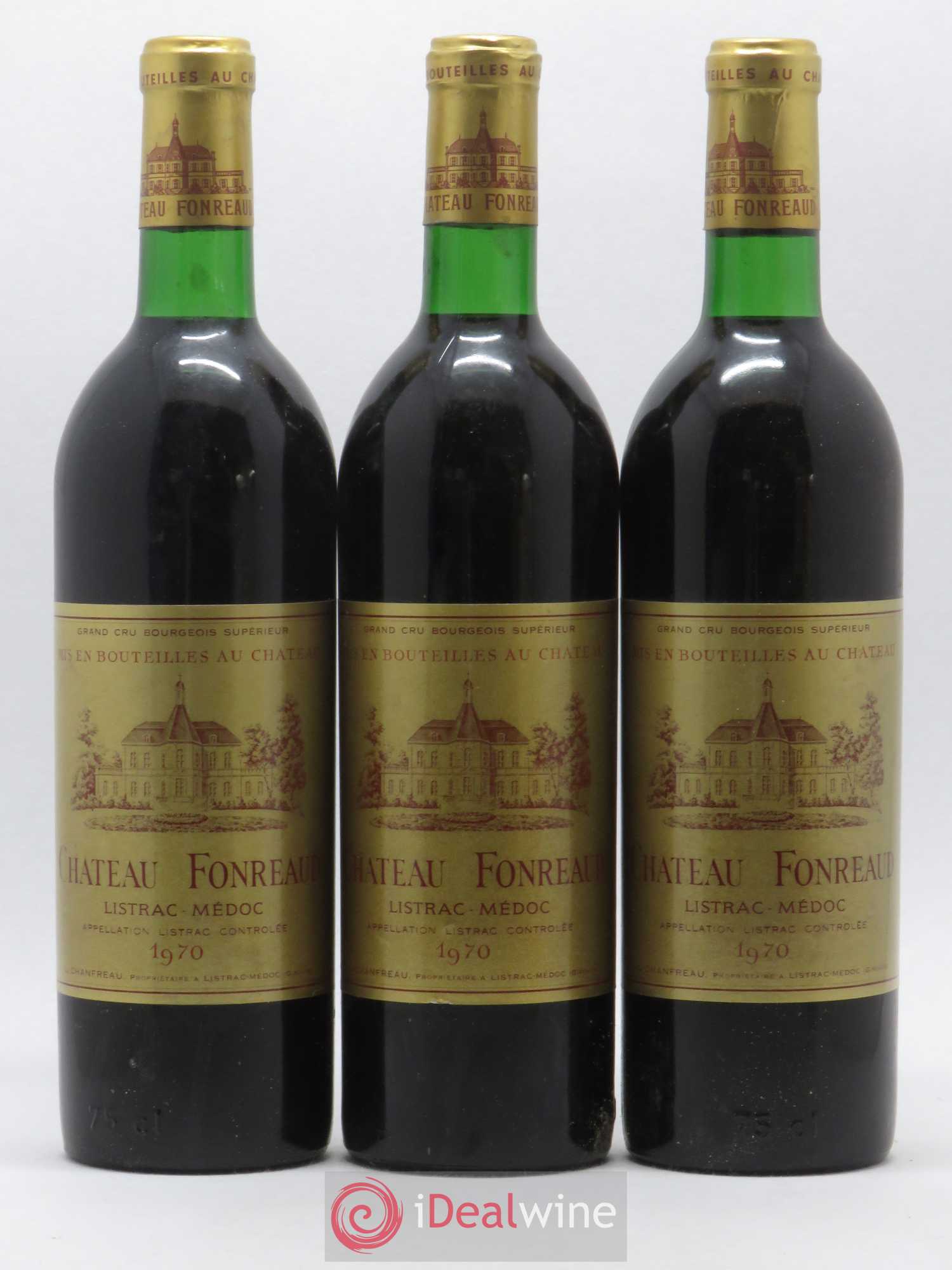 Château Fonréaud Cru Bourgeois 1970 - Lot de 3 bouteilles - 0