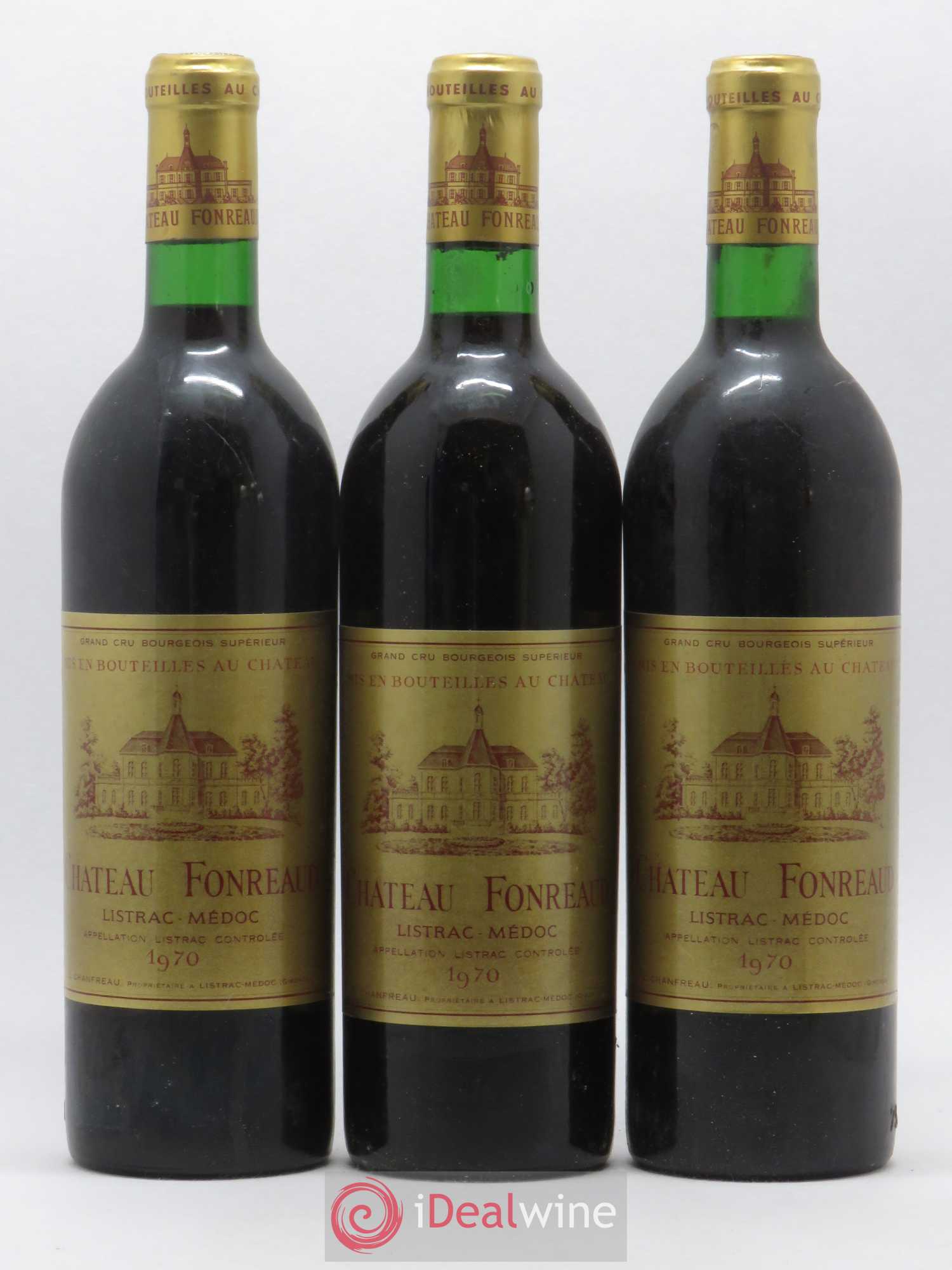 Château Fonréaud Cru Bourgeois 1970 - Lot de 3 bouteilles - 0