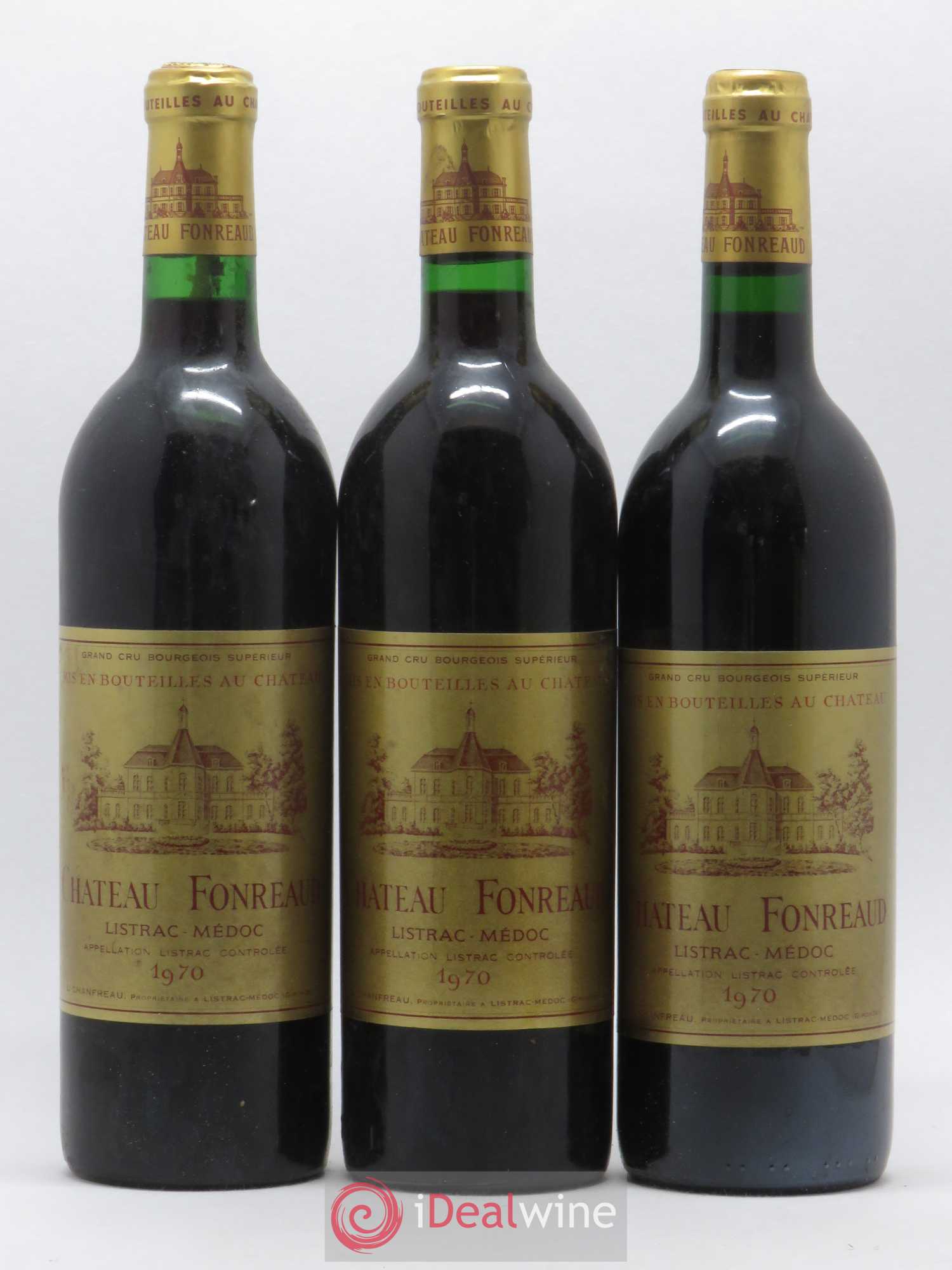 Château Fonréaud Cru Bourgeois 1970 - Lot de 3 bouteilles - 0