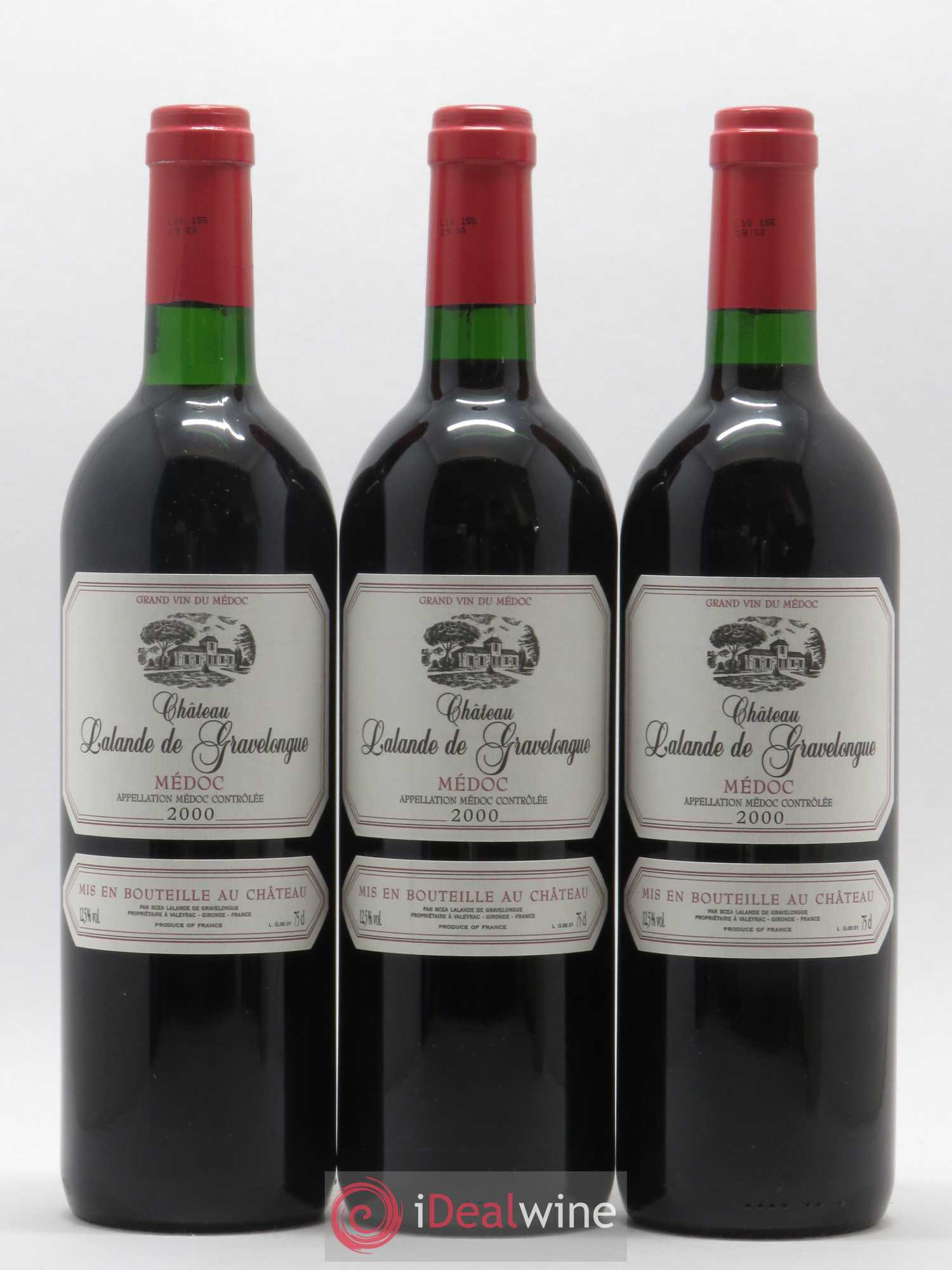Médoc Lalande de Gravelongue 2000 - Posten von 6 Flaschen - 1