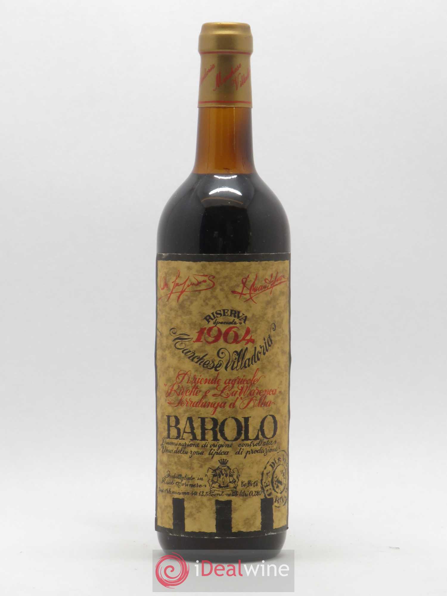 Barolo DOCG Reserva Speciale Marchese Villadoria 1964 - Lotto di 1 bottiglia - 0