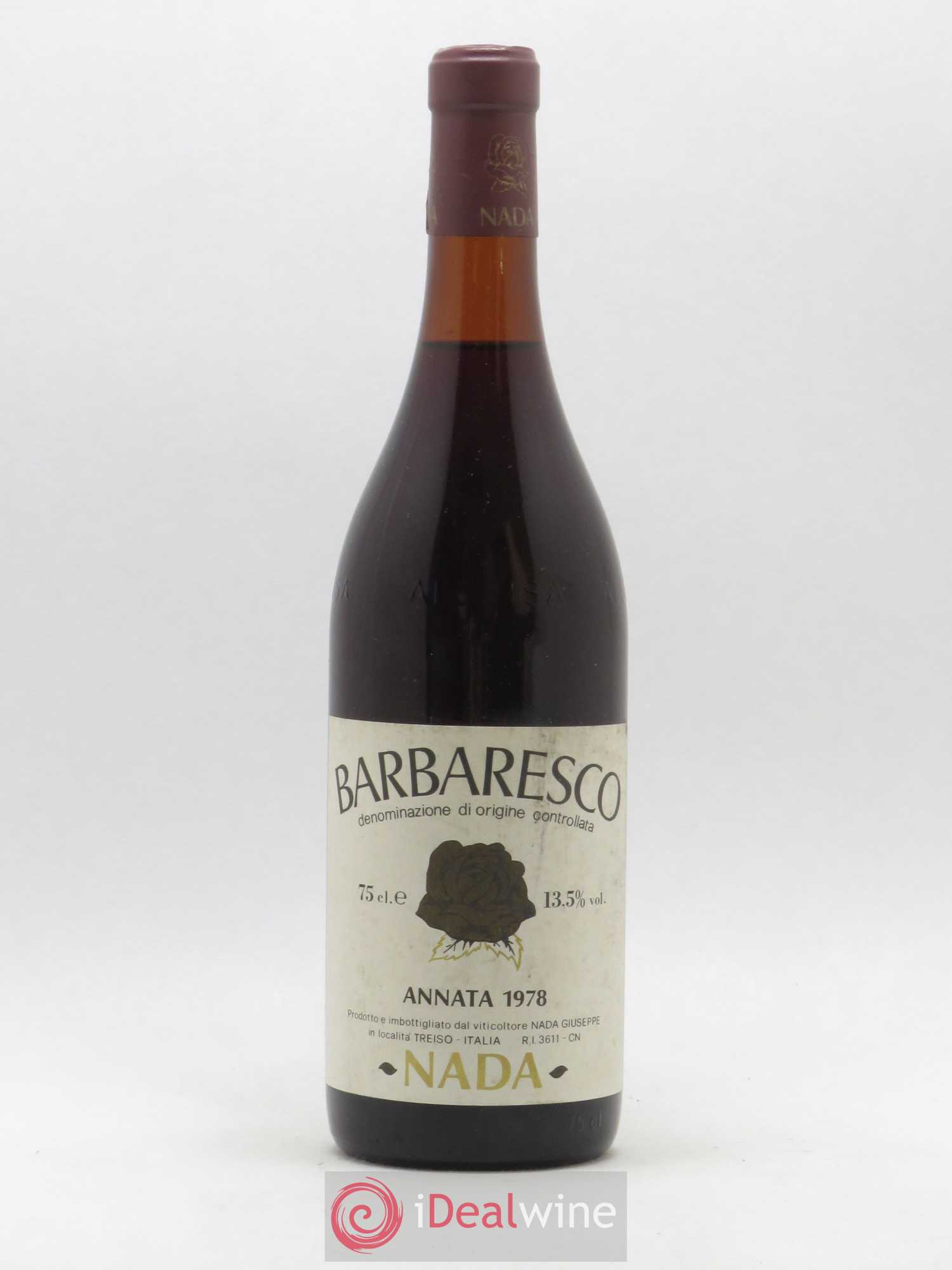 Barbaresco DOCG Nada Giuseppe 1978 - Lot de 1 bouteille - 0