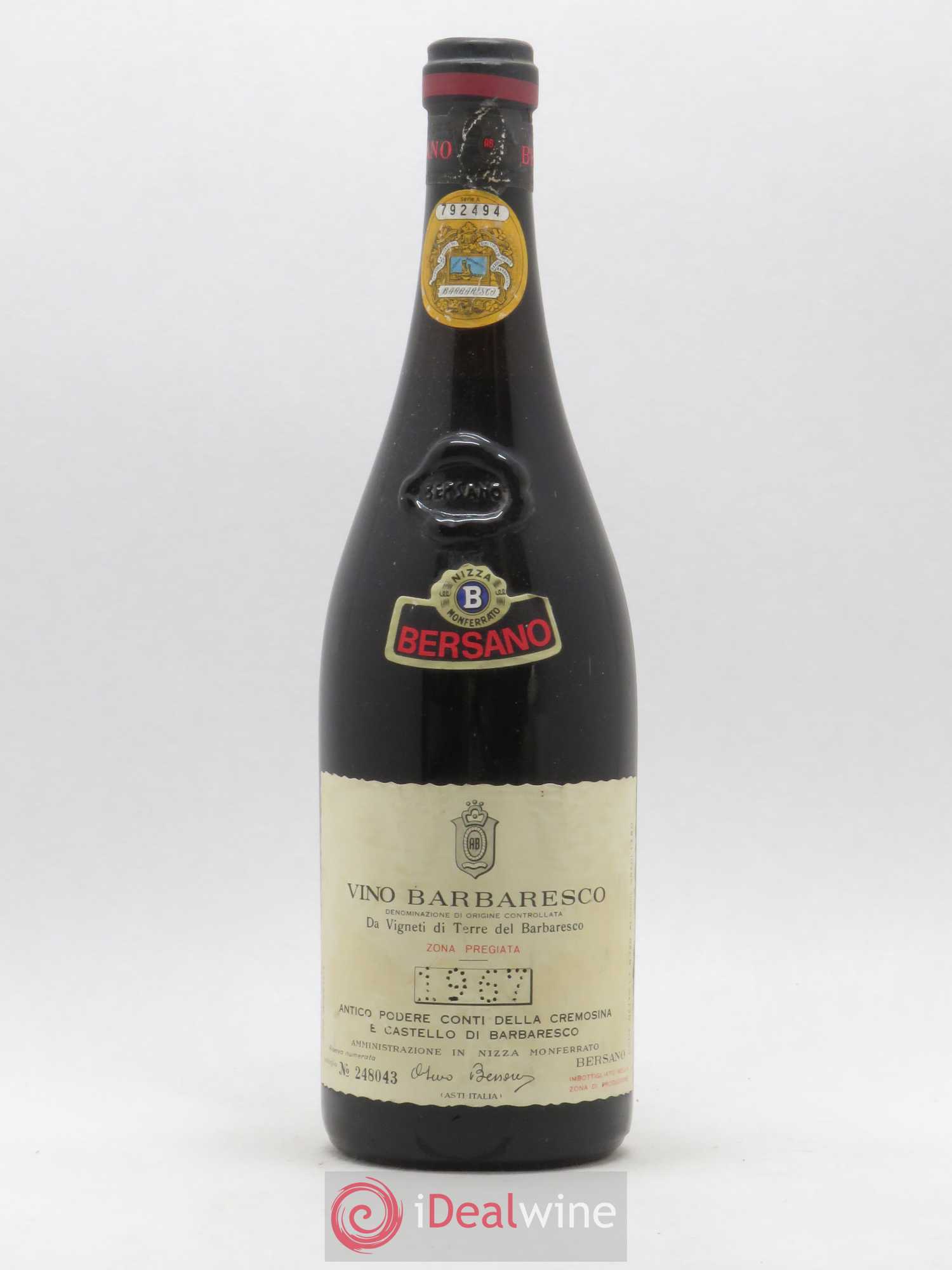 Barbaresco DOCG Bersano 1967 - Lot de 1 bouteille - 0