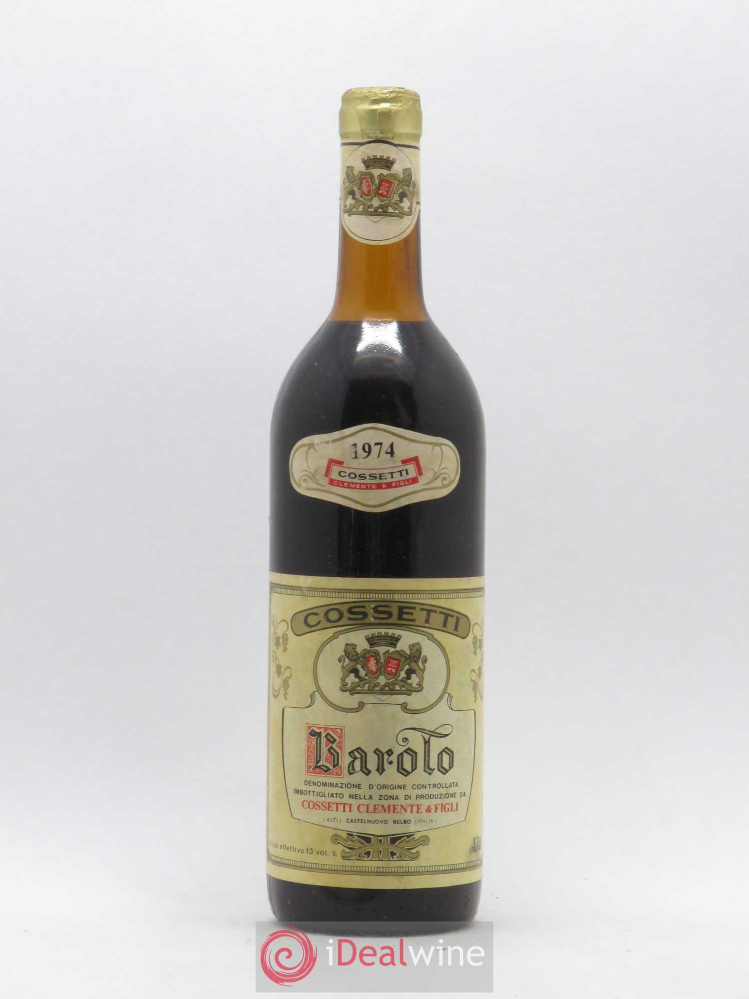 Barolo Cossetti Clemente & Figli 1974 - Posten von 1 Flasche - 0