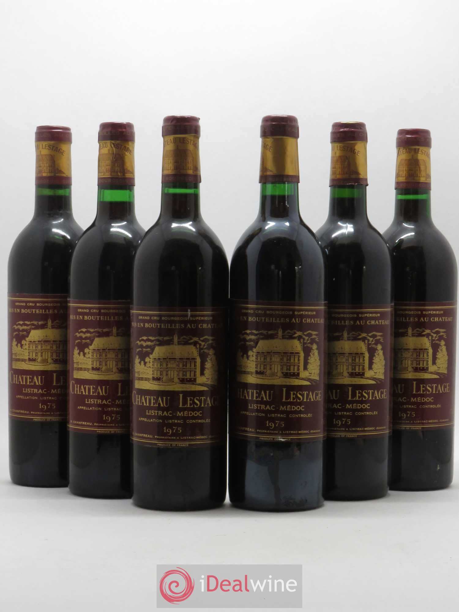 Château Lestage Cru Bourgeois 1975 - Lot de 6 bouteilles - 0