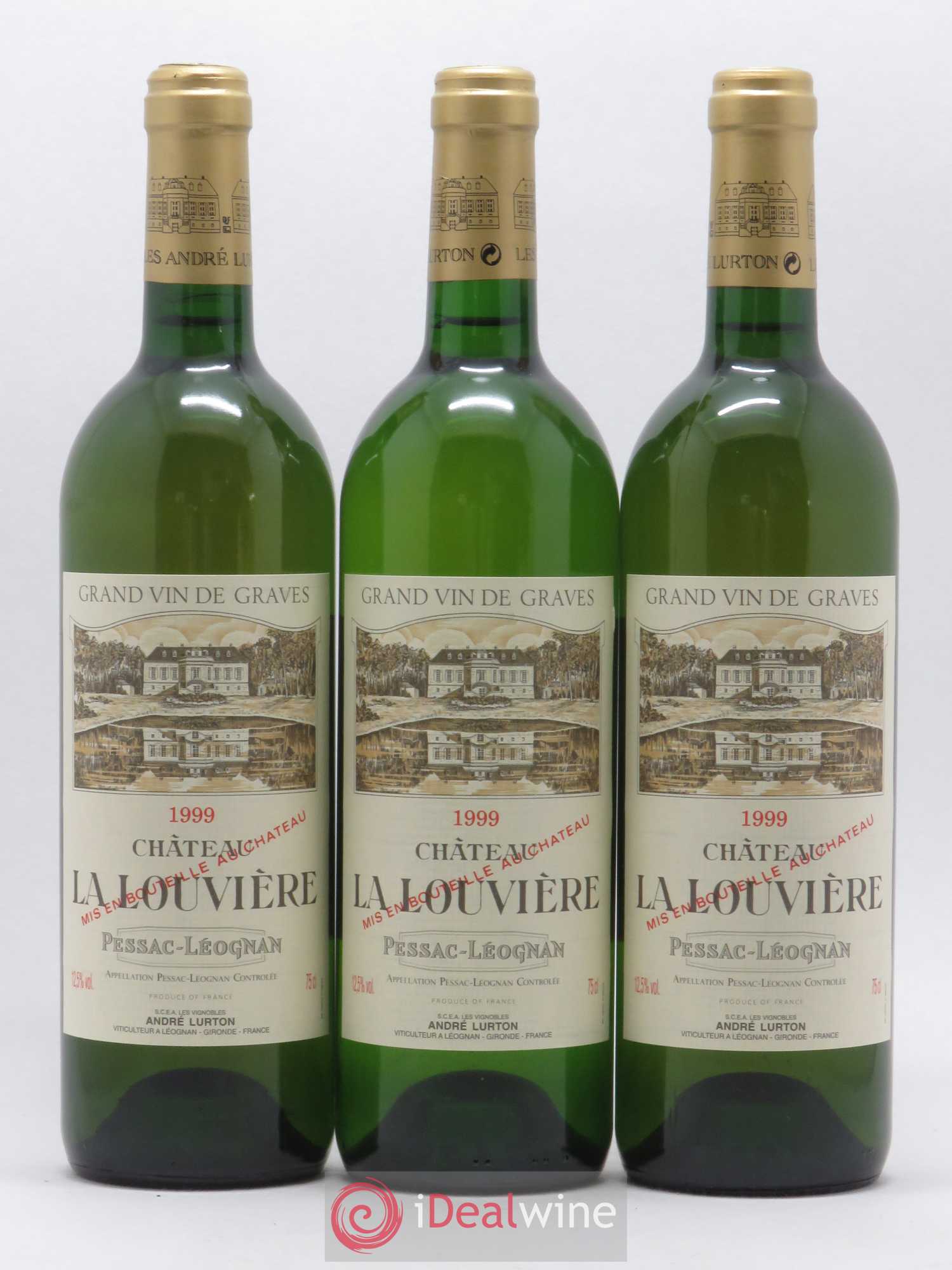 Château la Louvière 1999 - Lot de 3 bouteilles - 0