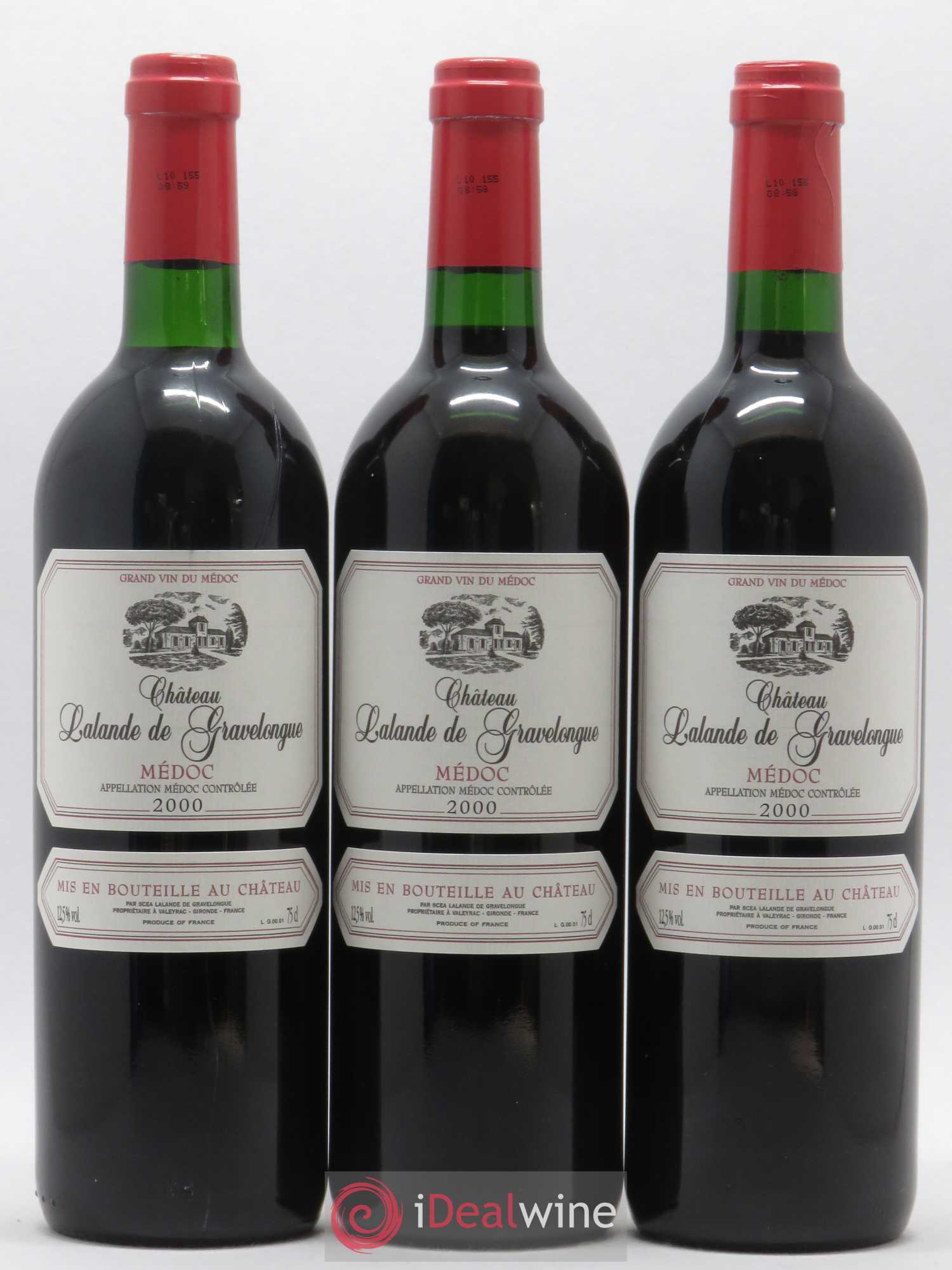 Médoc Château Lalande de Gravelongue 2000 - Lot de 6 bouteilles - 2