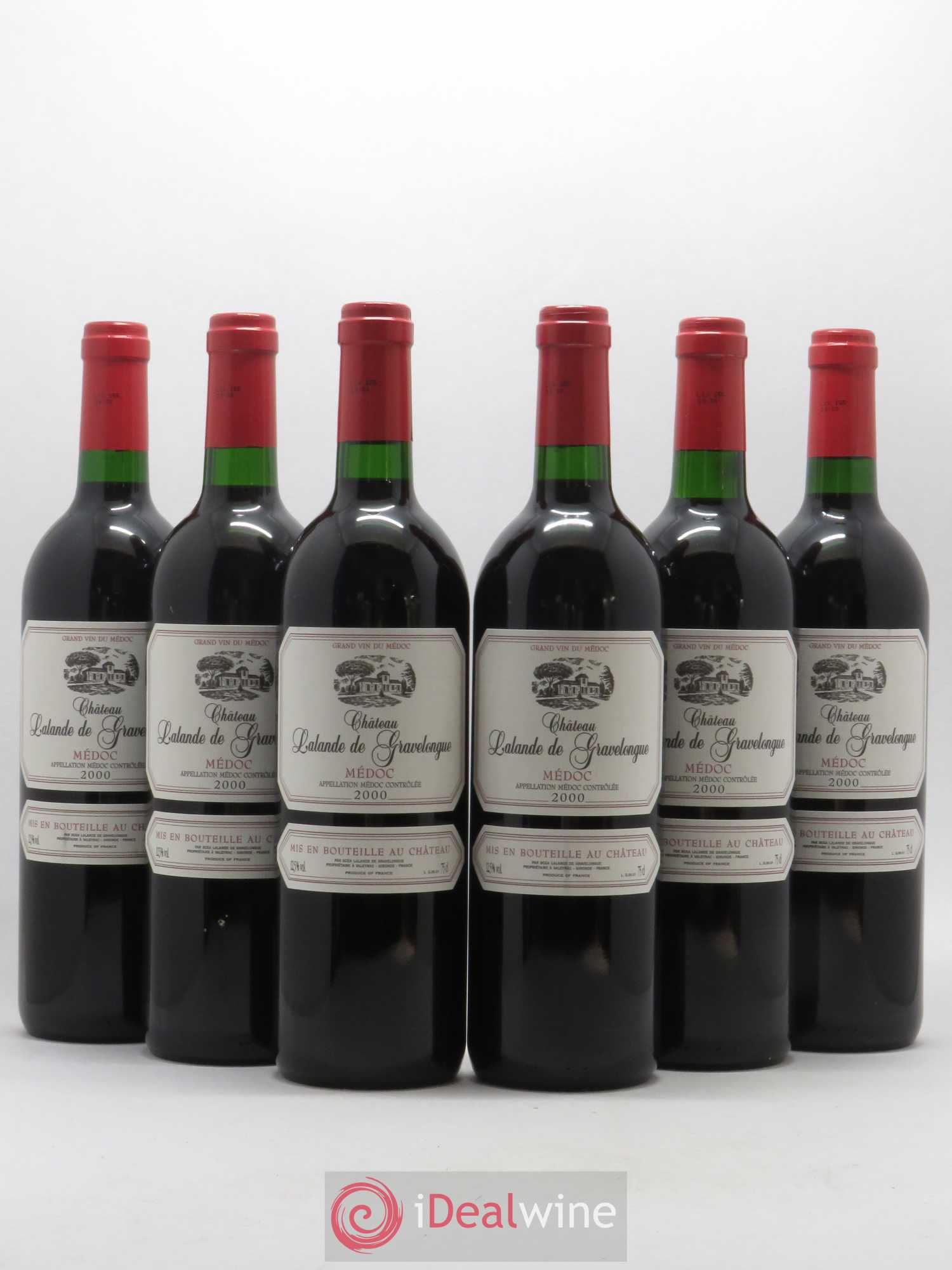 Médoc Château Lalande de Gravelongue 2000 - Lot de 6 bouteilles - 0
