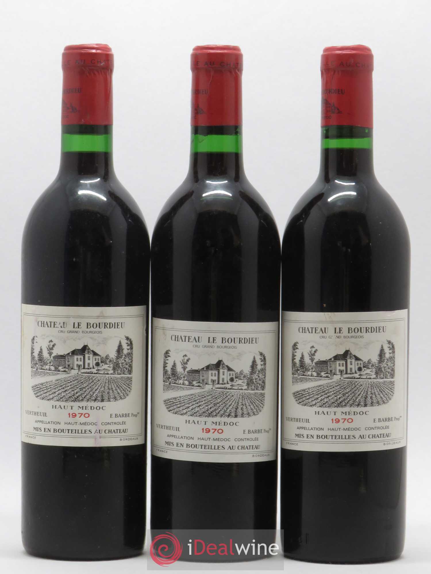 Haut Médoc Château Le Bourdieu 1970 - Posten von 6 Flaschen - 1