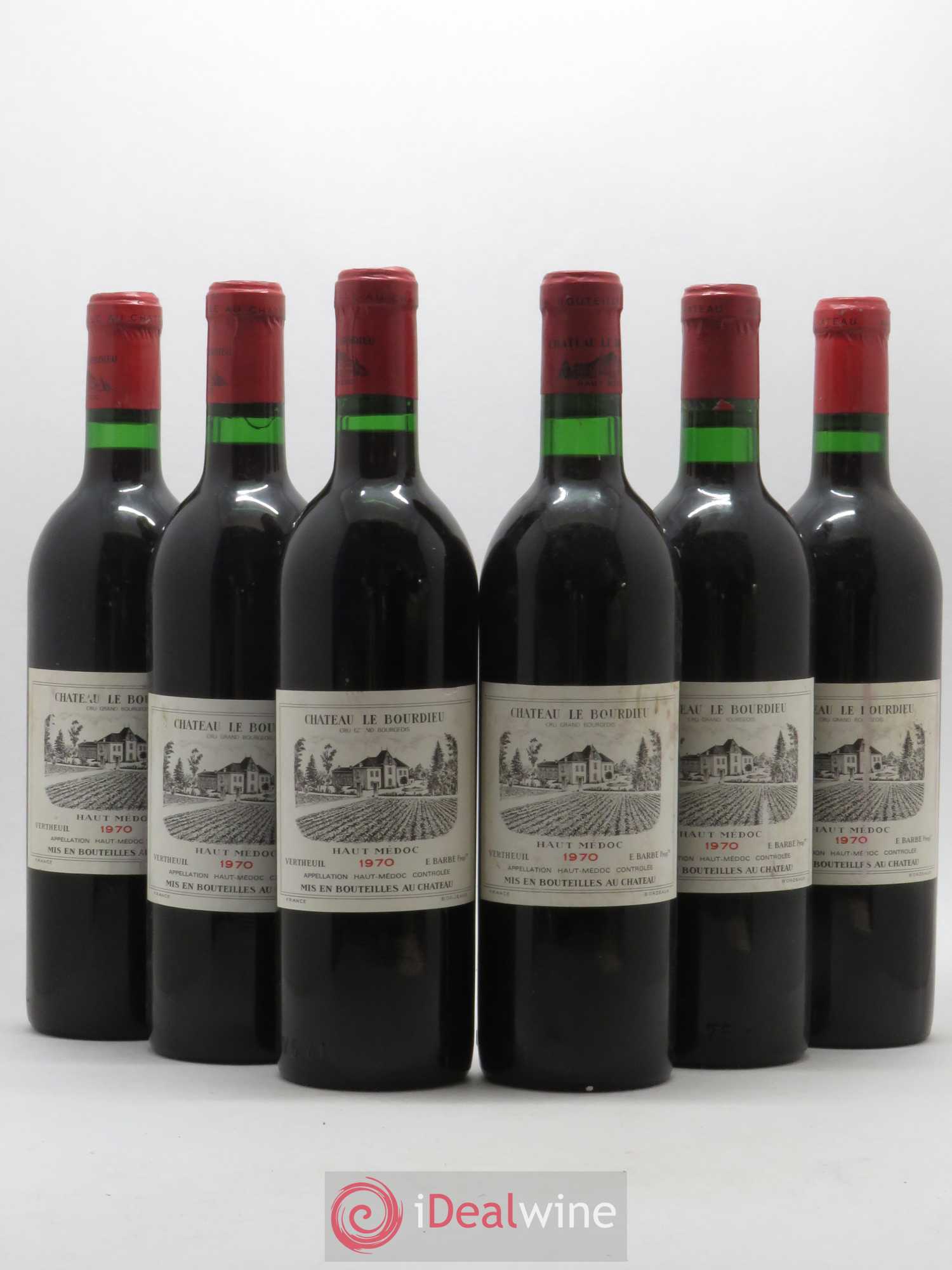 Haut Médoc Château Le Bourdieu 1970 - Posten von 6 Flaschen - 0