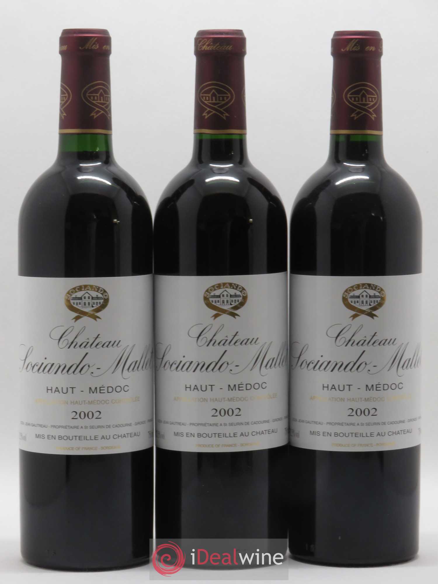 Château Sociando Mallet 2002 - Lot de 6 bouteilles - 2