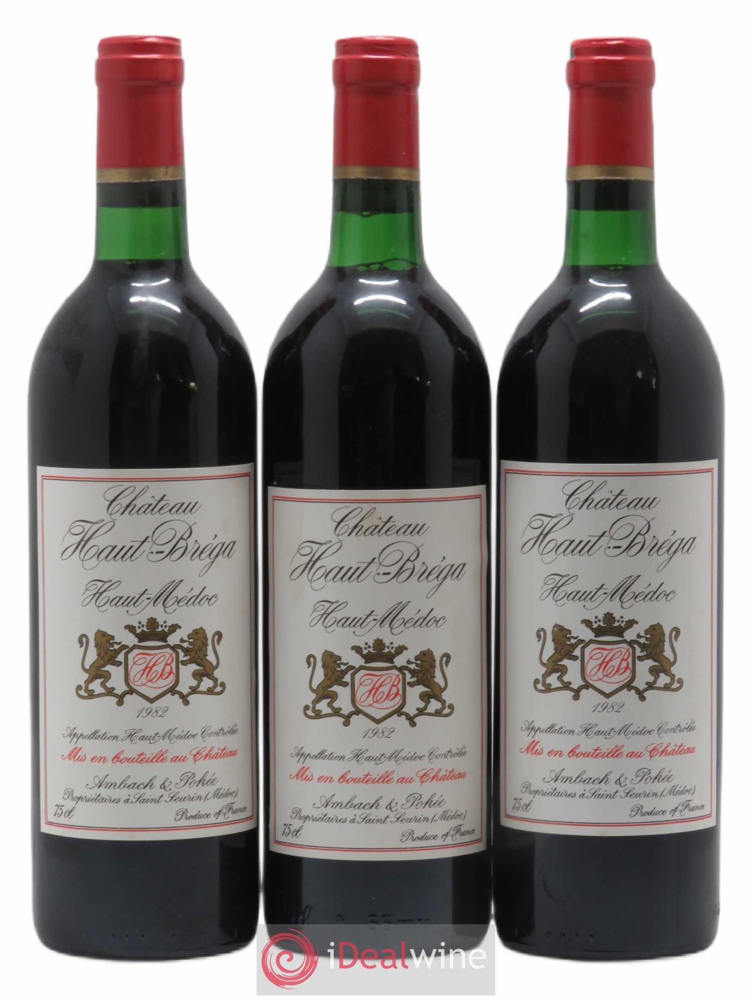 Haut Médoc Château Haut Bréga (sans prix de réserve) 1982 - Posten von 3 Flaschen - 0
