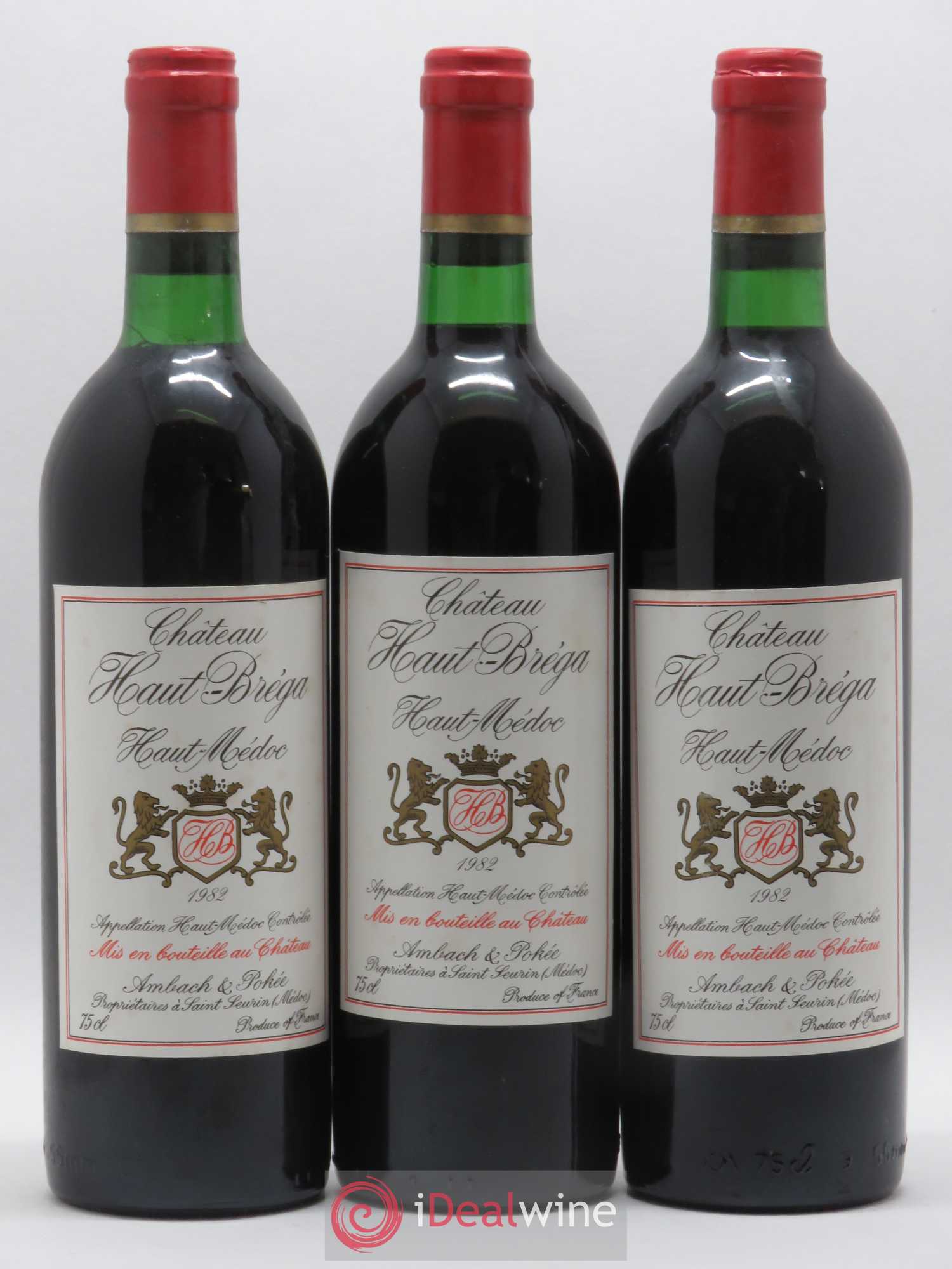 Haut Médoc Château Haut Bréga 1982 - Posten von 3 Flaschen - 0