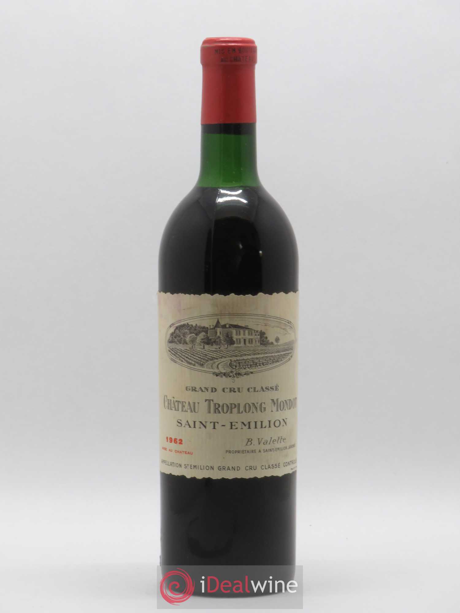Château Troplong Mondot 1er Grand Cru Classé B 1962 - Lot de 1 bouteille - 0