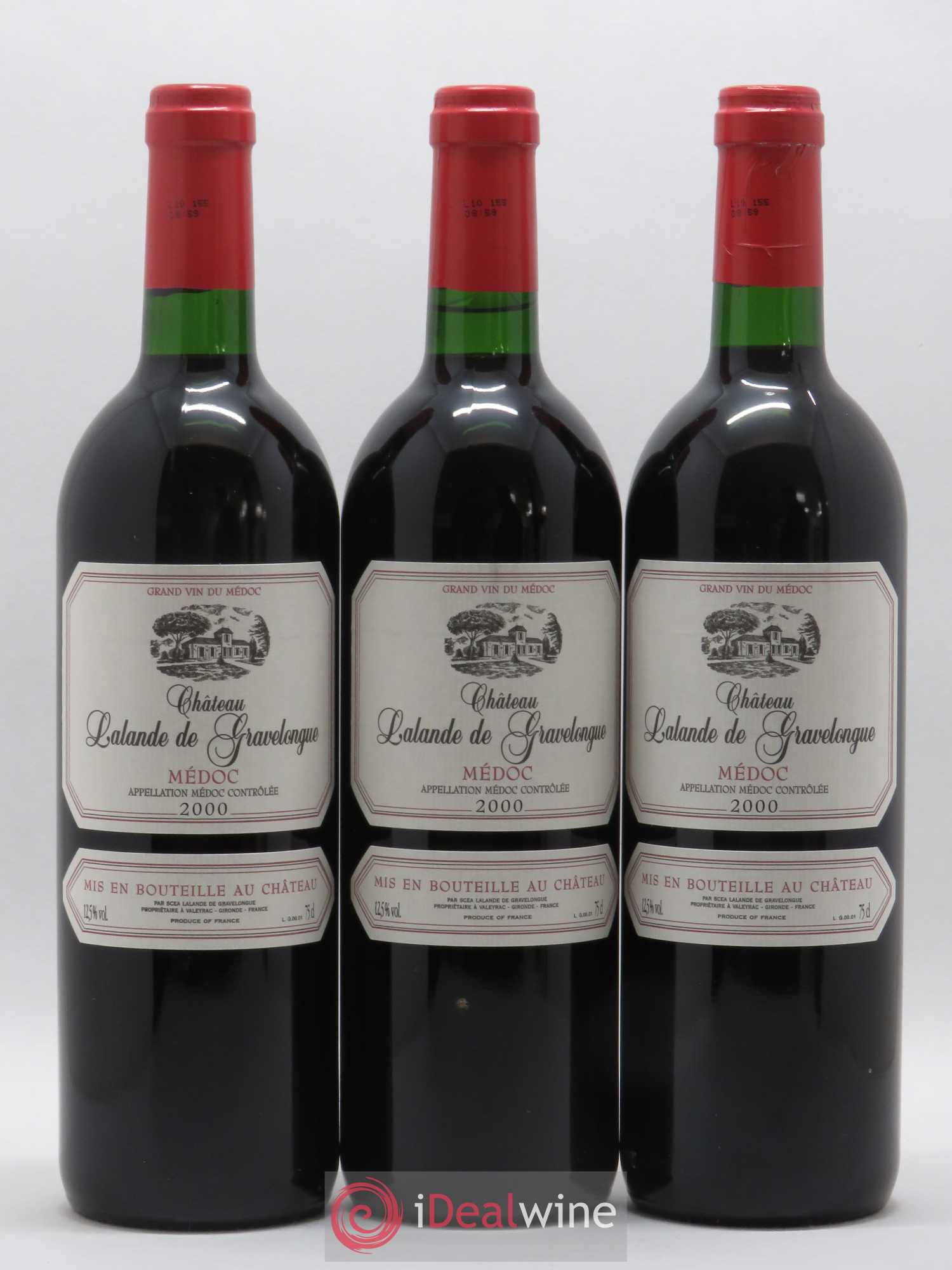 Médoc Château Lalande De Gravelongue 2000 - Lot de 6 bouteilles - 2