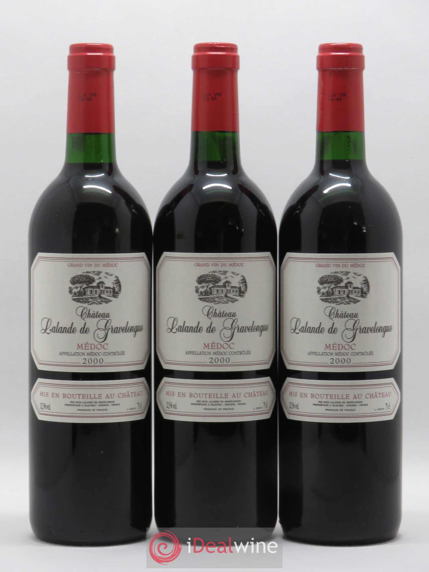 Médoc Château Lalande De Gravelongue 2000 - Lot de 6 bouteilles - 1