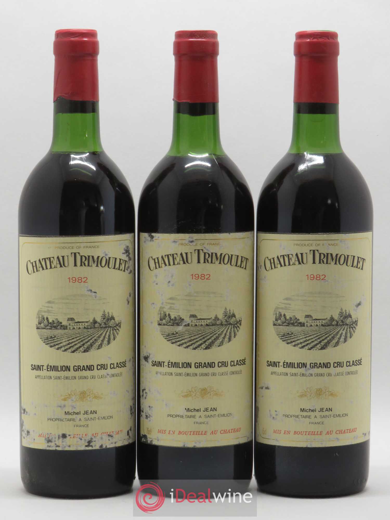 Château Trimoulet 1982 - Lot de 3 bouteilles - 0