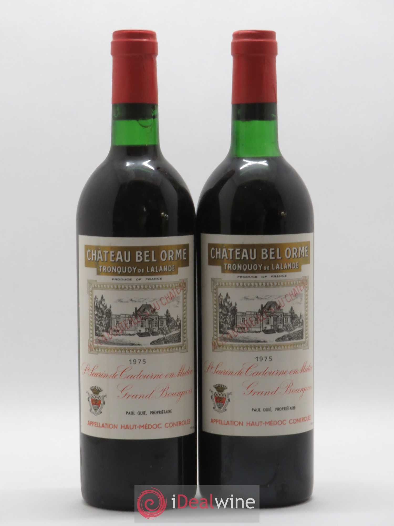 Château Bel Orme Tronquoy de Lalande Cru Bourgeois 1975 - Lot de 2 bouteilles - 0