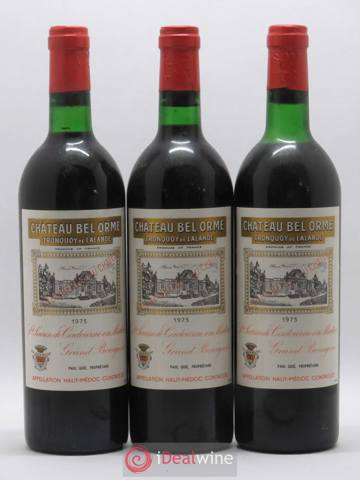 Château Bel Orme Tronquoy de Lalande Cru Bourgeois (sans prix de réserve) 1975 - Lot de 6 bouteilles - 1
