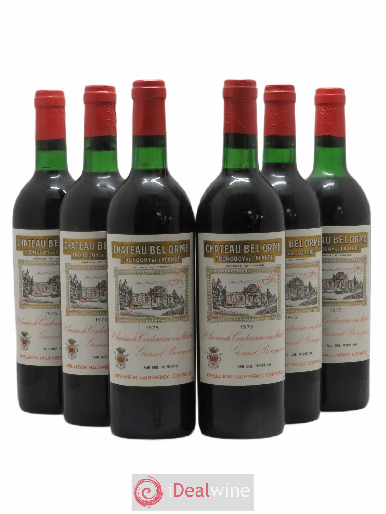 Château Bel Orme Tronquoy de Lalande Cru Bourgeois (sans prix de réserve) 1975 - Lot de 6 bouteilles - 0