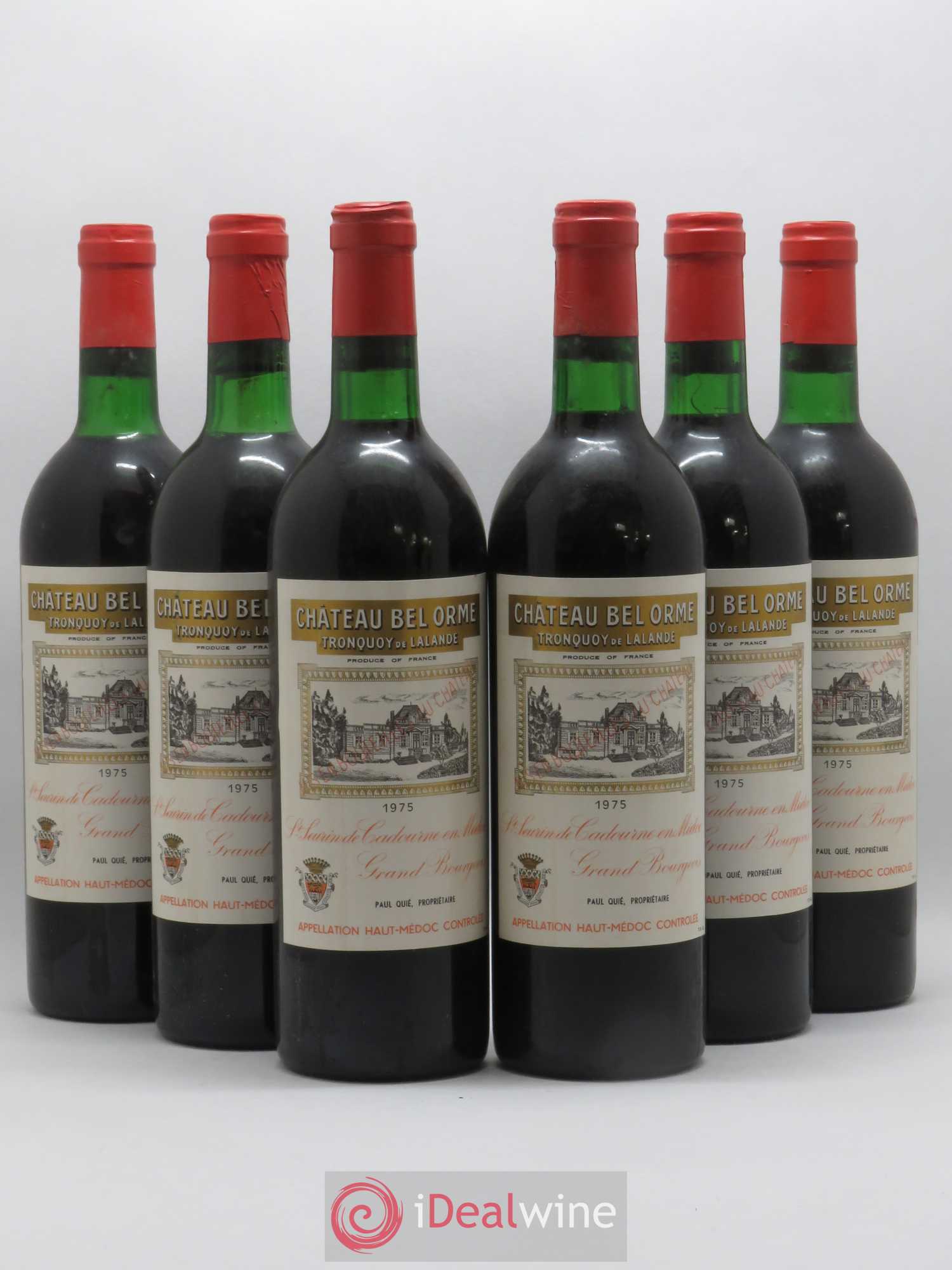 Château Bel Orme Tronquoy de Lalande Cru Bourgeois 1975 - Lot de 6 bouteilles - 0