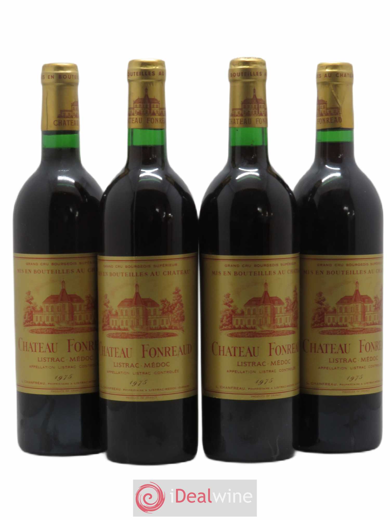 Château Fonréaud Cru Bourgeois (sans prix de réserve) 1975 - Lot de 4 bouteilles - 0