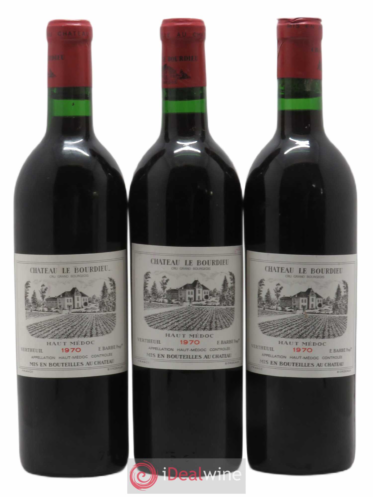 Médoc Château Le Bourdieu (sans prix de réserve) 1970 - Posten von 3 Flaschen - 0