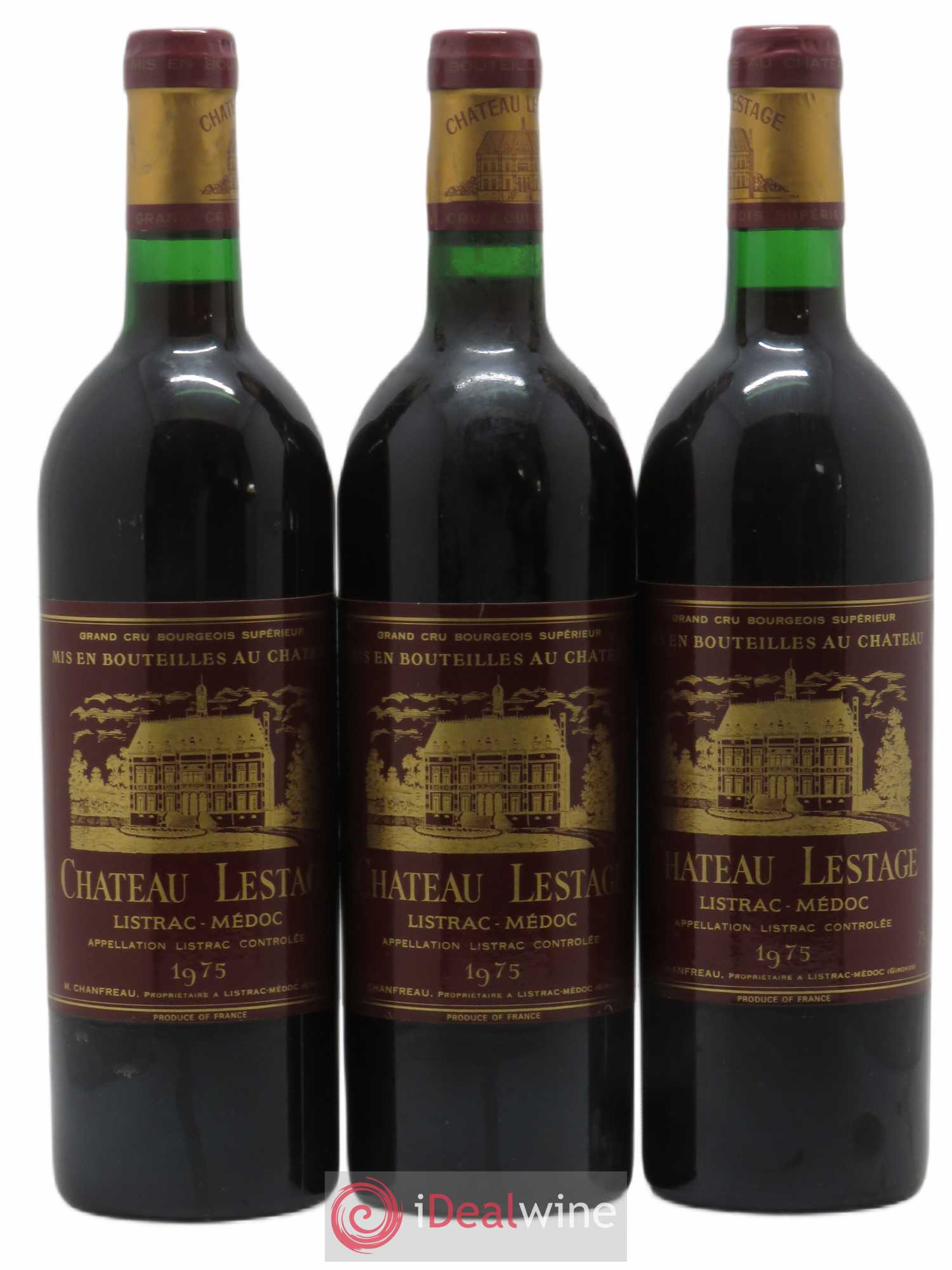 Château Lestage Cru Bourgeois (sans prix de réserve) 1975 - Lot de 3 bouteilles - 0