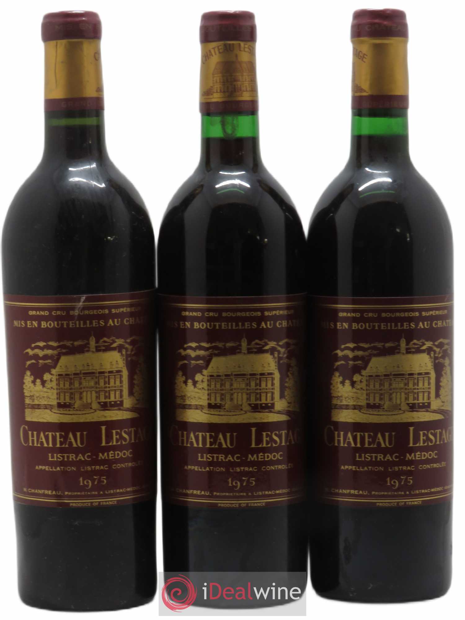 Château Lestage Cru Bourgeois (sans prix de réserve) 1975 - Lot de 3 bouteilles - 0