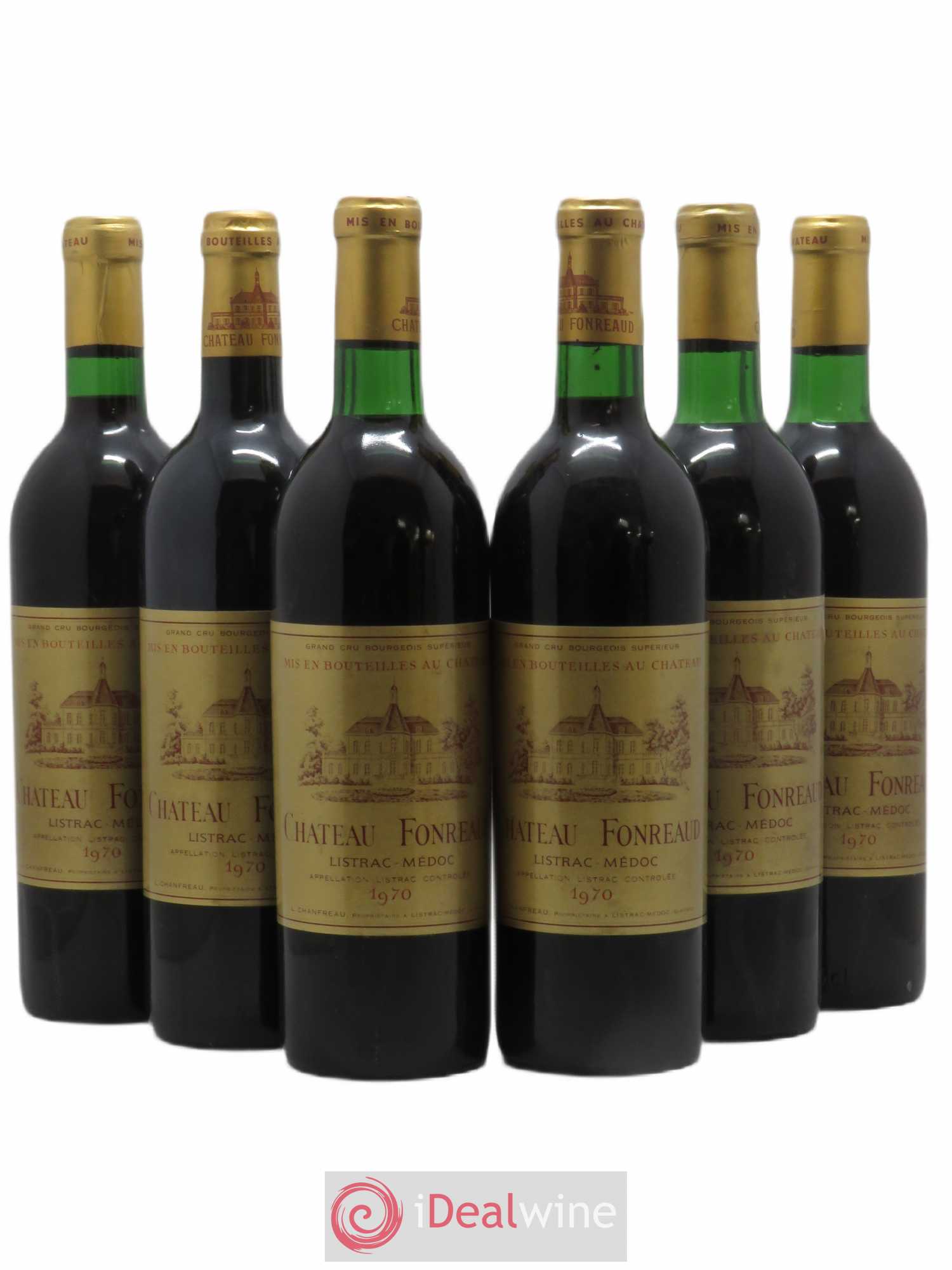 Château Fonréaud Cru Bourgeois (sans prix de réserve) 1970 - Lot de 6 bouteilles - 0