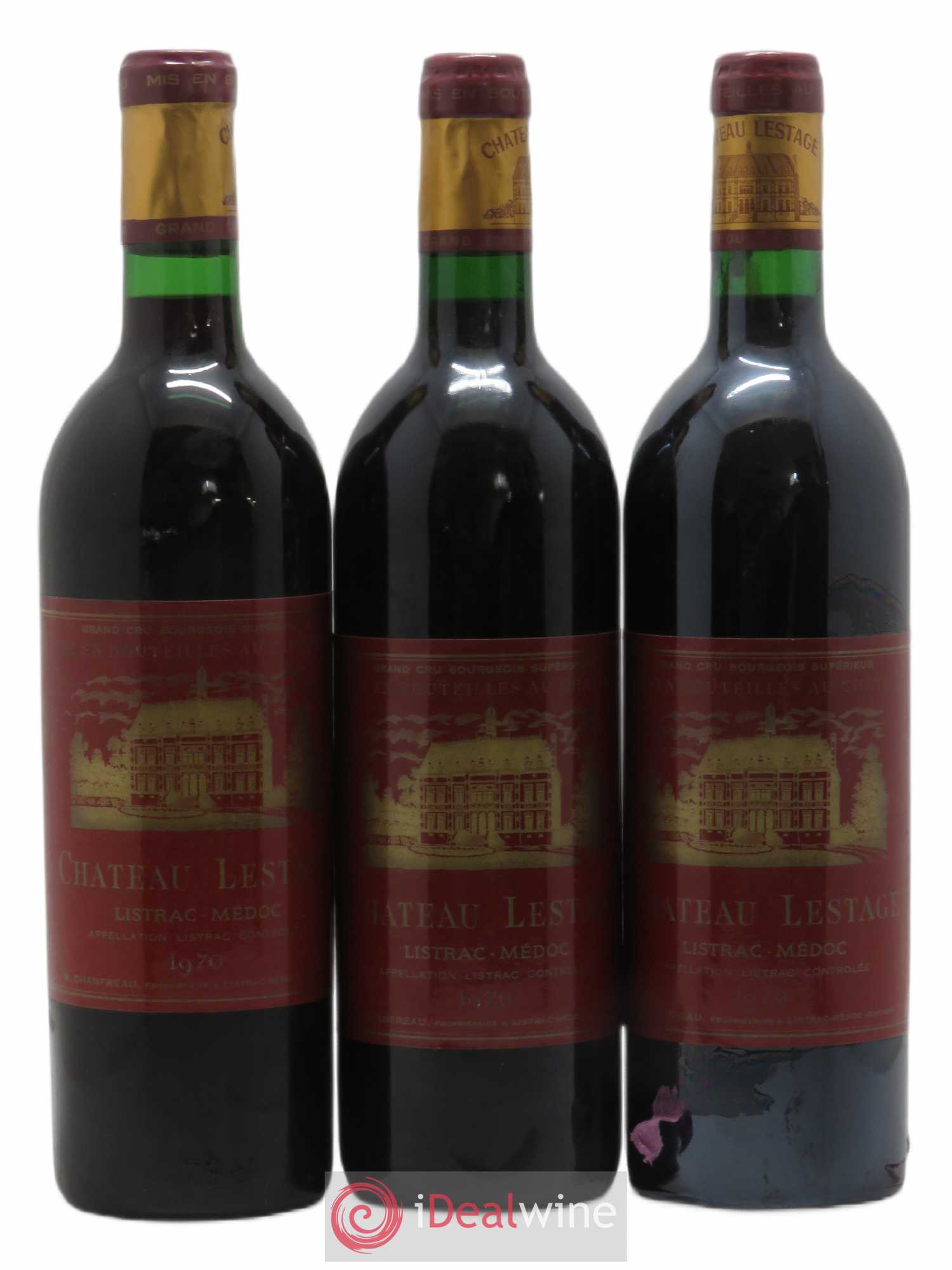 Château Lestage Cru Bourgeois (sans prix de réserve) 1970 - Lot de 3 bouteilles - 0