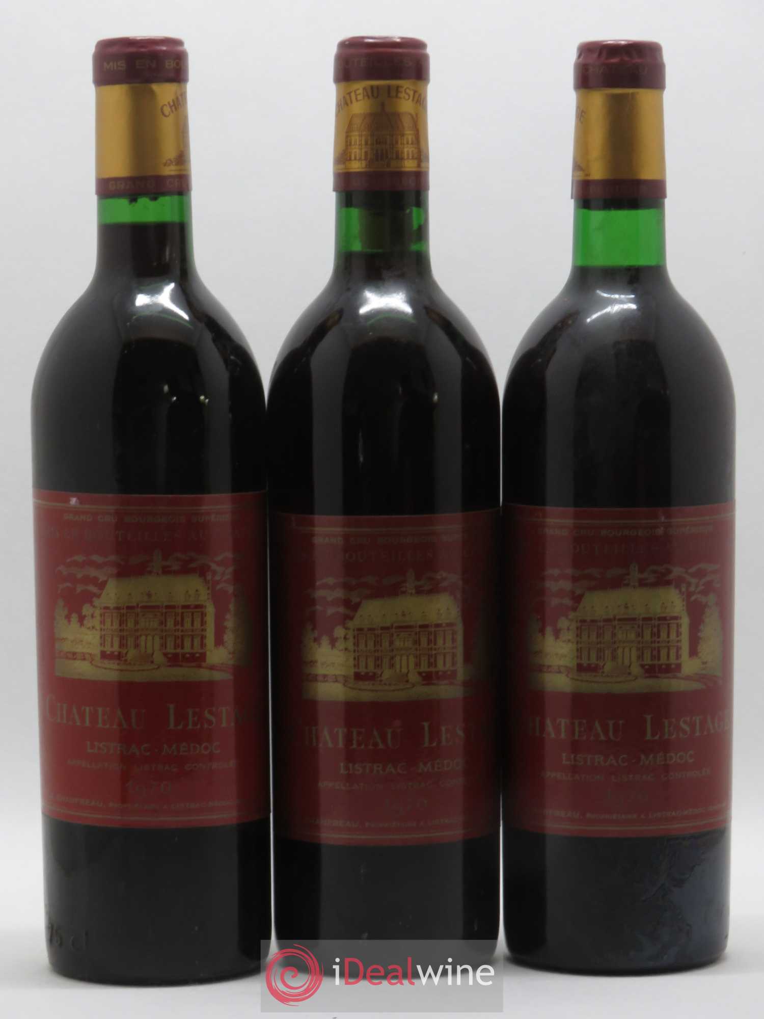 Château Lestage Cru Bourgeois 1970 - Lot de 3 bouteilles - 0