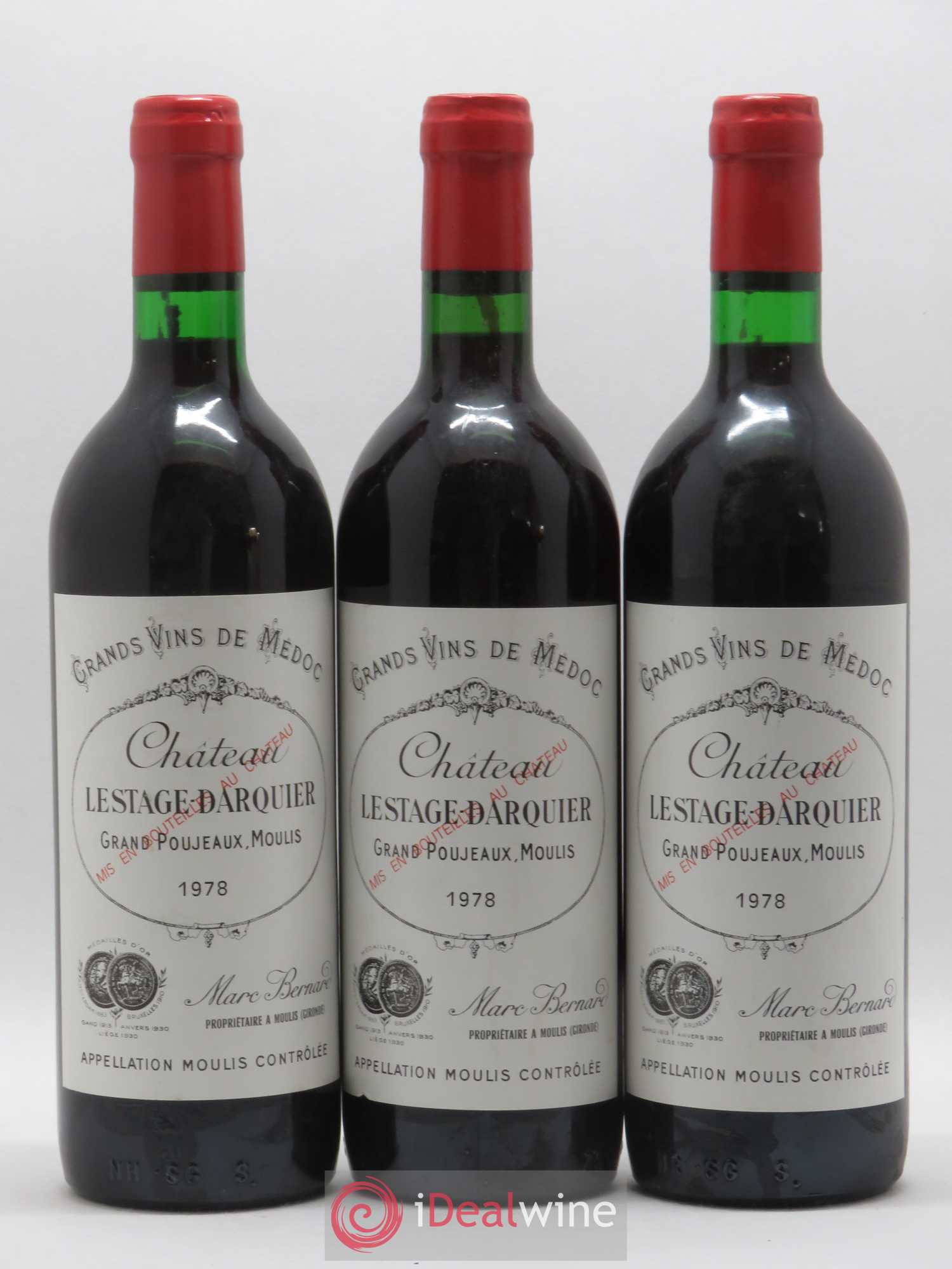 Moulis en Médoc Château Lestage Darquier 1978 - Posten von 6 Flaschen - 1